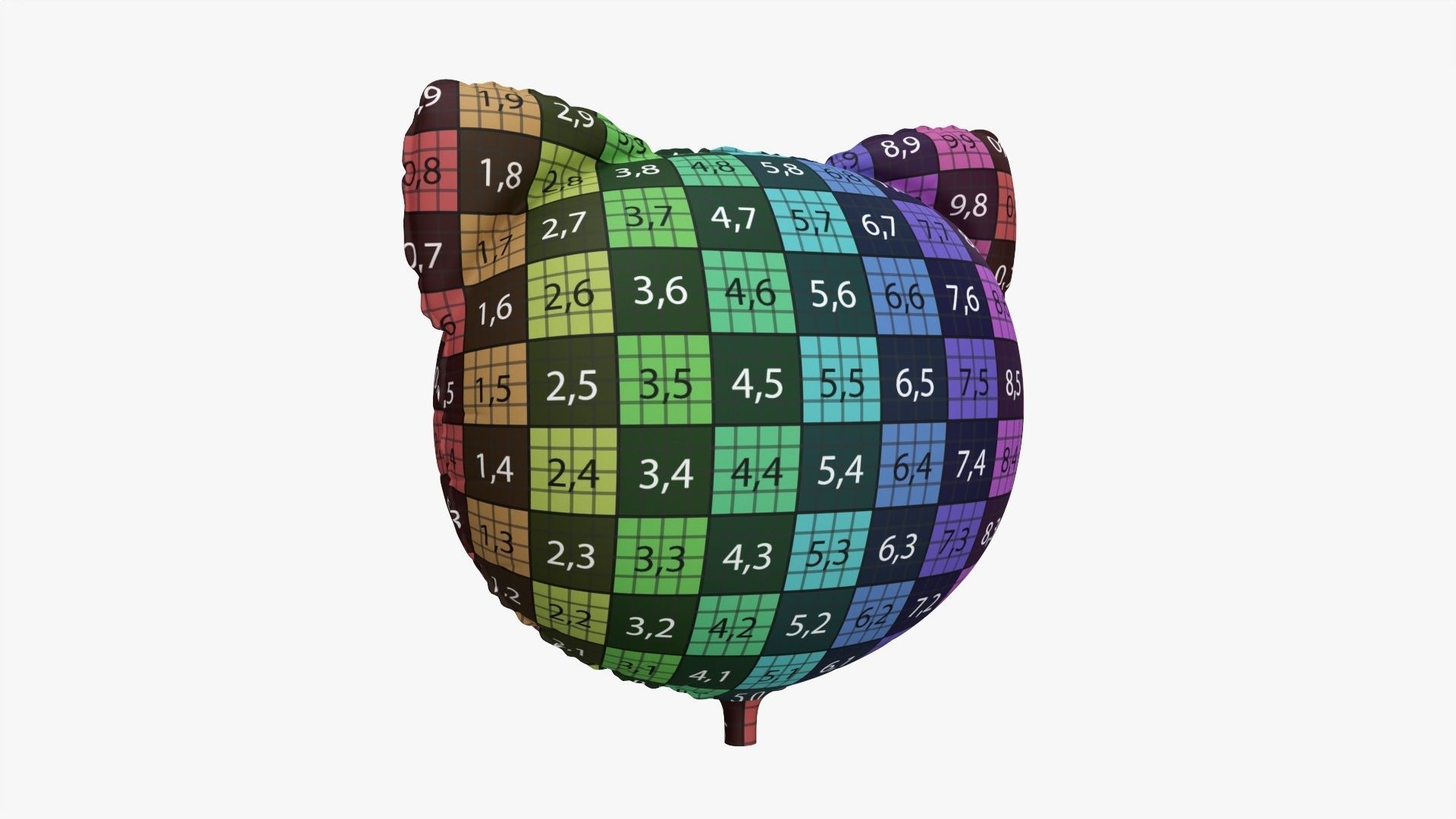 Foil decoration balloon 03 Pig 3D model_9