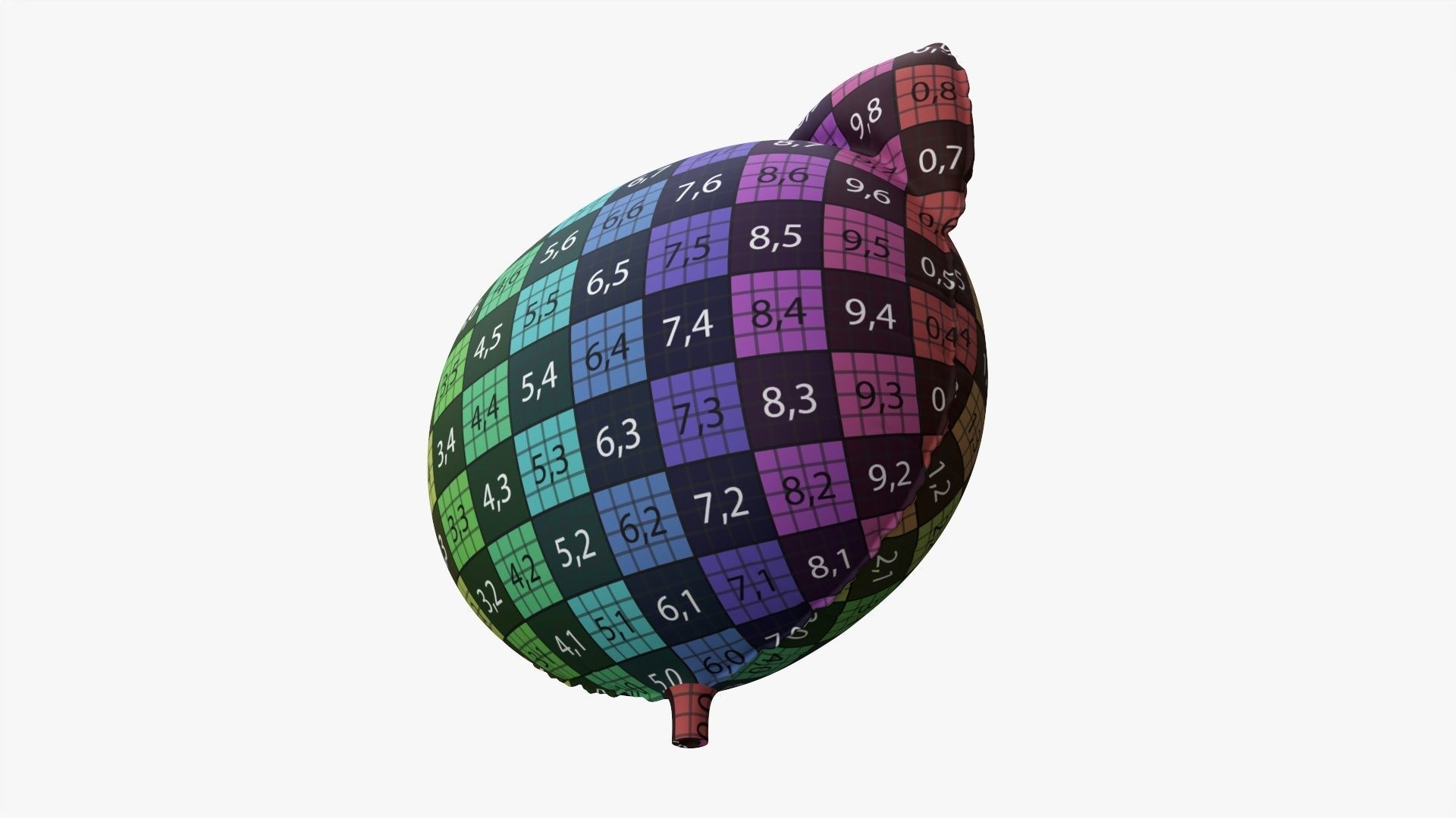 Foil decoration balloon 03 Pig 3D model_10