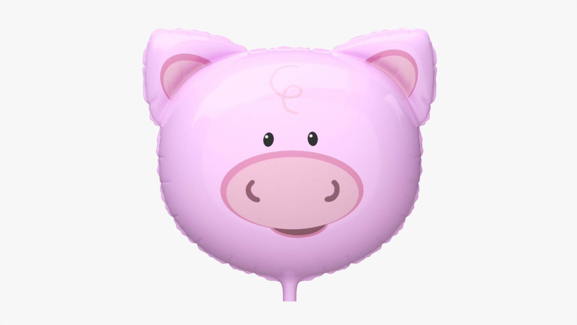 Foil decoration balloon 03 Pig 3D model_3