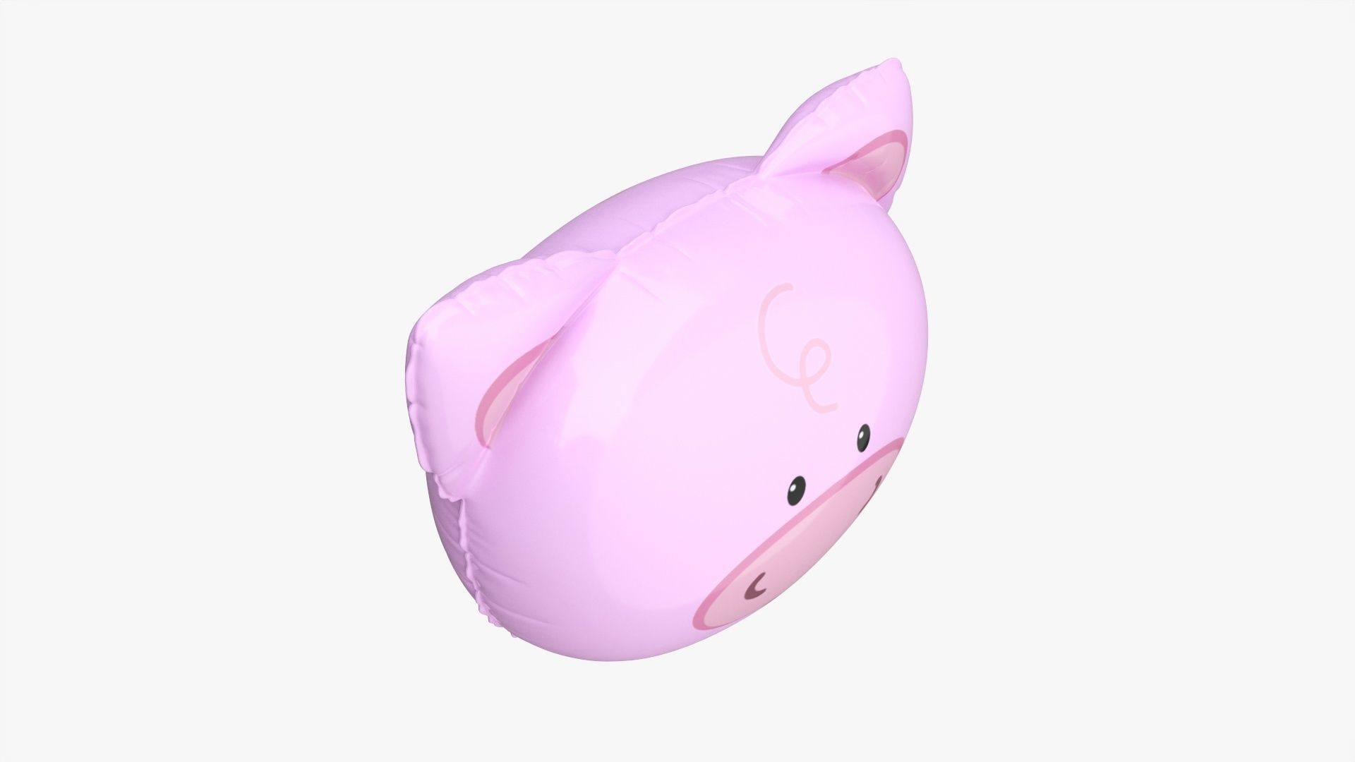 Foil decoration balloon 03 Pig 3D model_2
