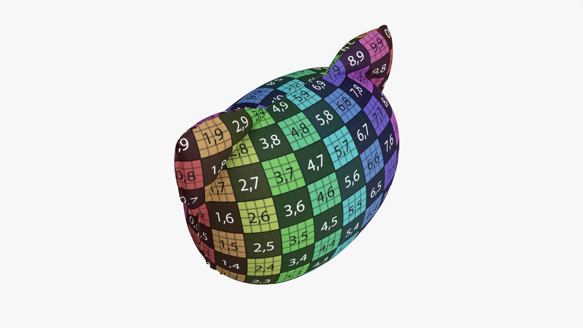 Foil decoration balloon 03 Pig 3D model_11