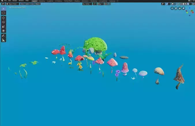 Stylized Cartoon Plants