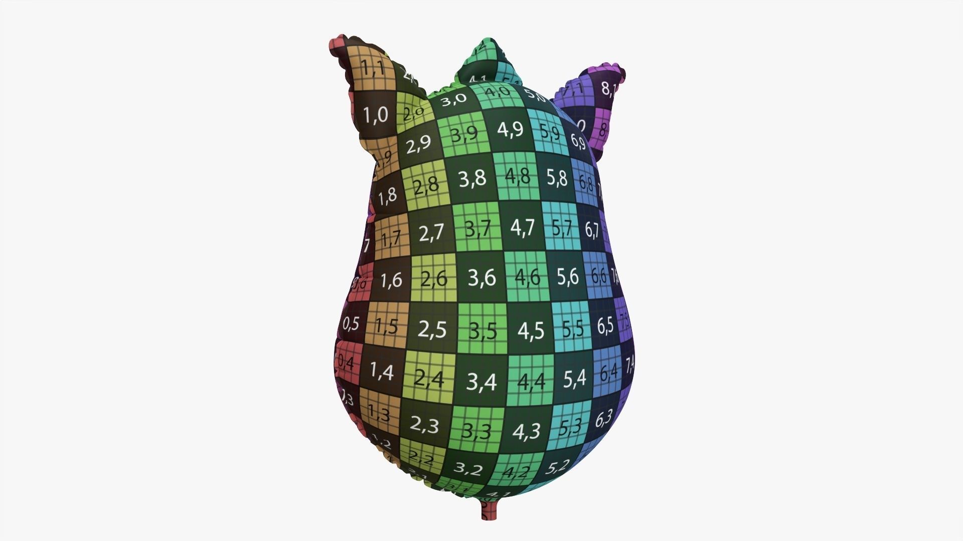 Foil decoration balloon 05 Zebra 3D model_9