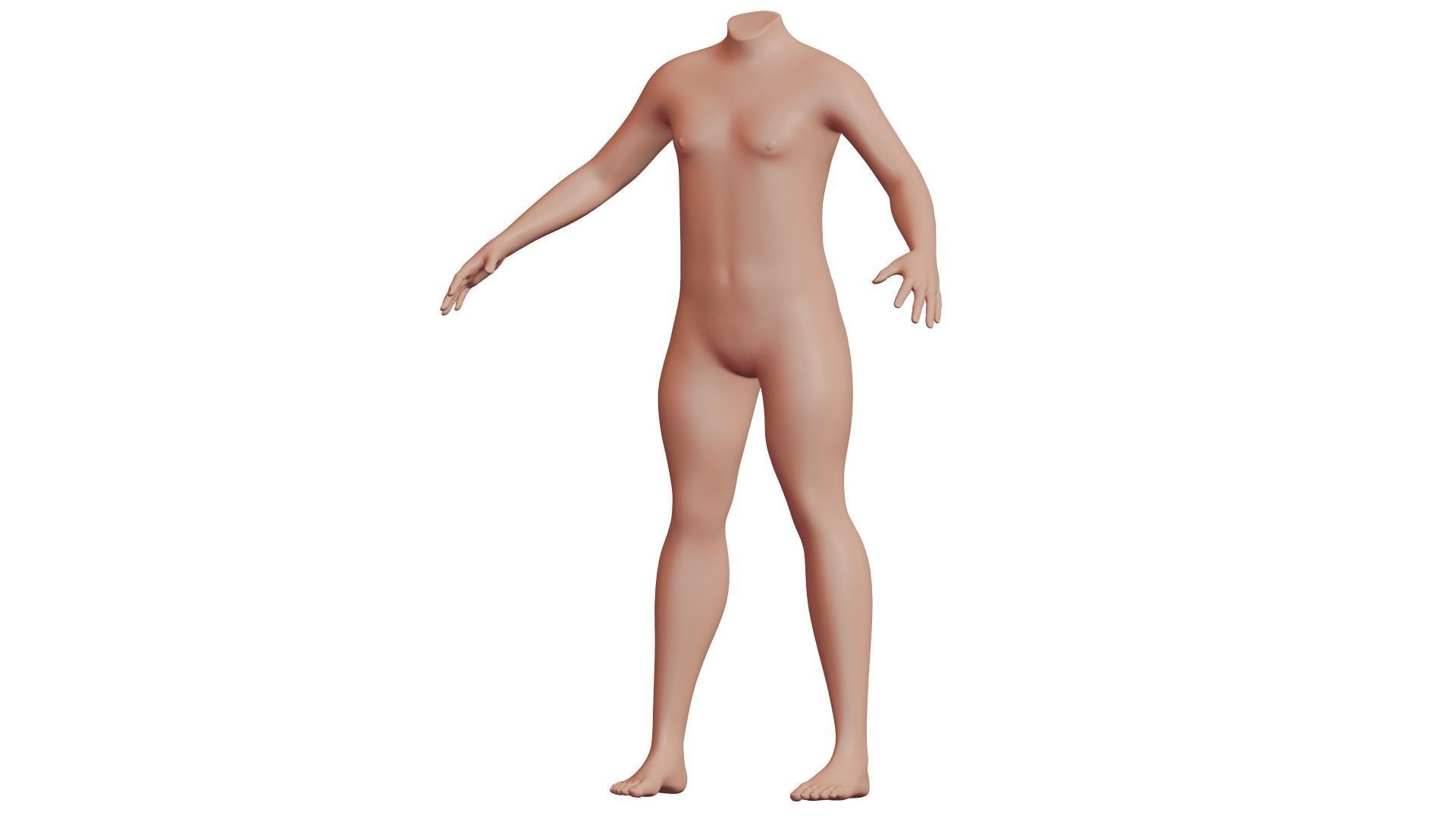Character 17 High and Low-poly - Body male 3D model_2