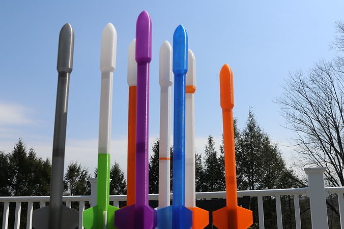 Fully Functional 3D Printed Rocket 3D print model