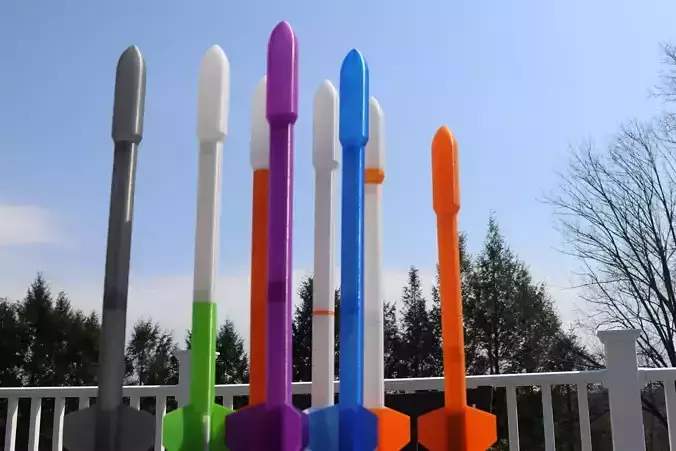 Fully Functional 3D Printed Rocket 3D print model