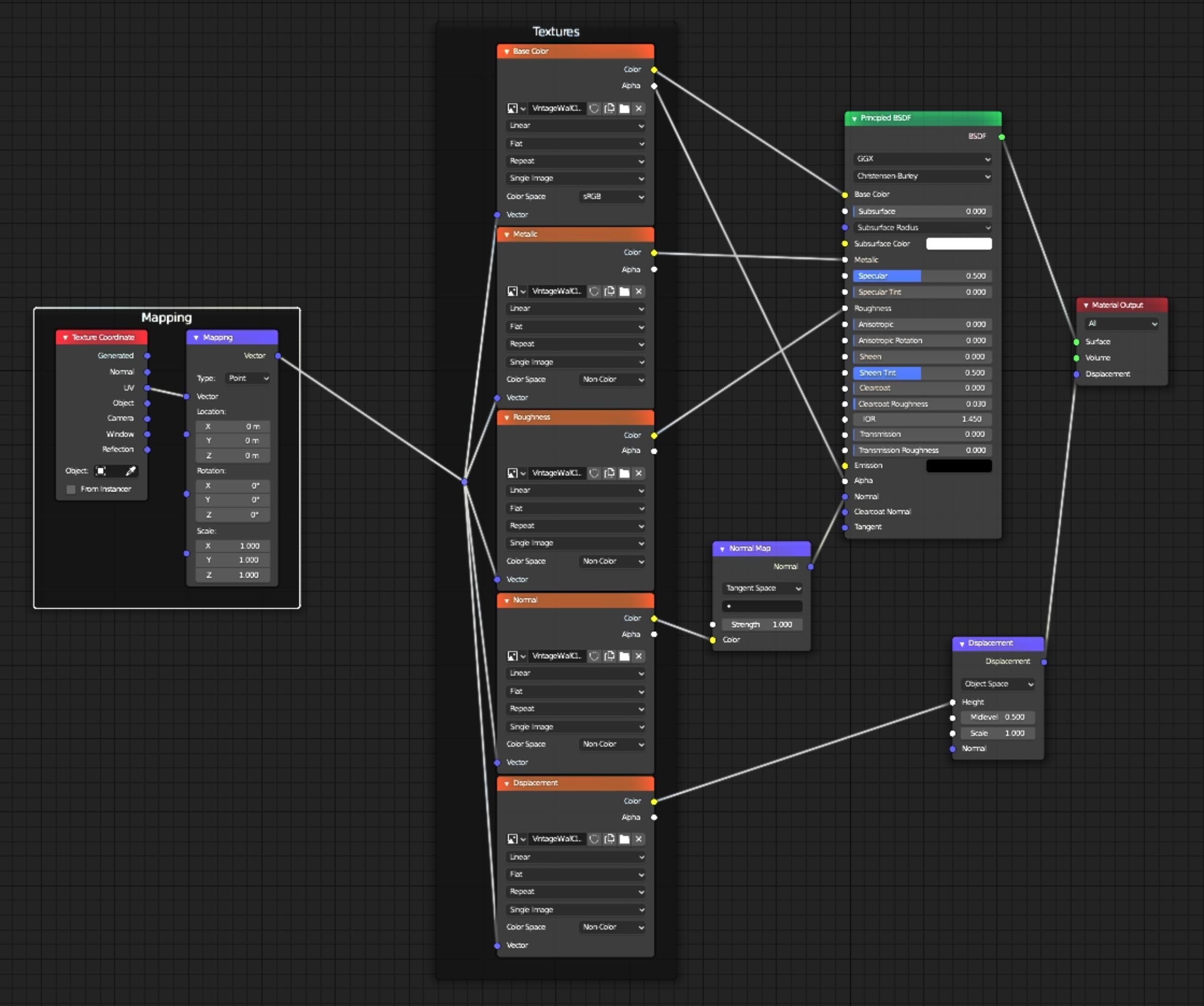 Vintage wall clock 3D model_25