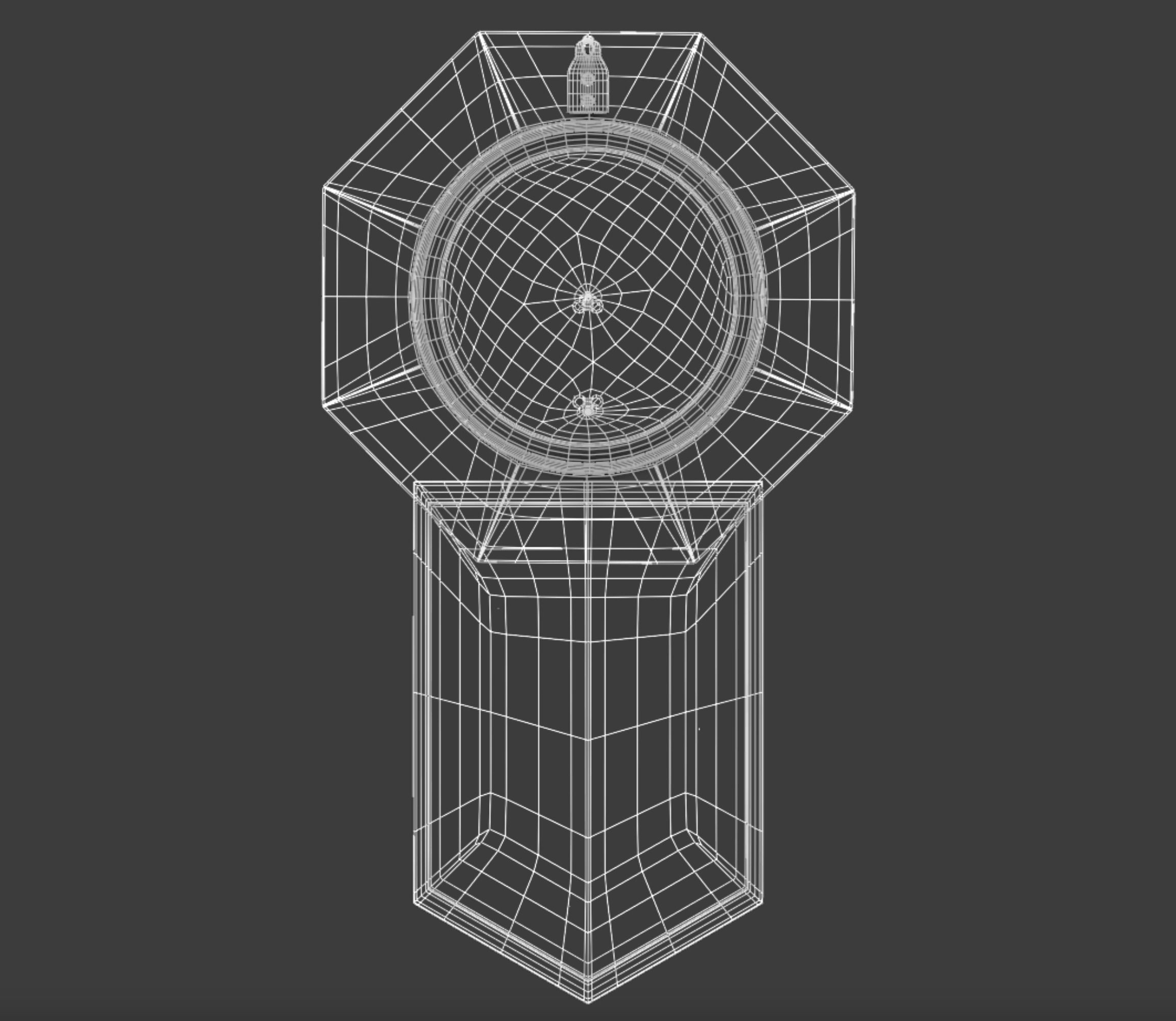 Vintage wall clock 3D model_12