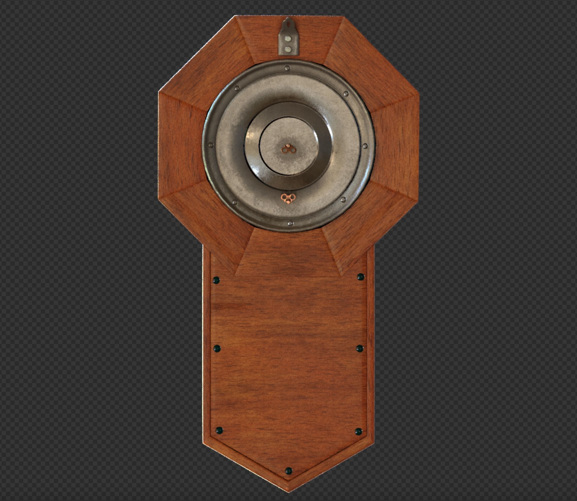 Vintage wall clock 3D model_9