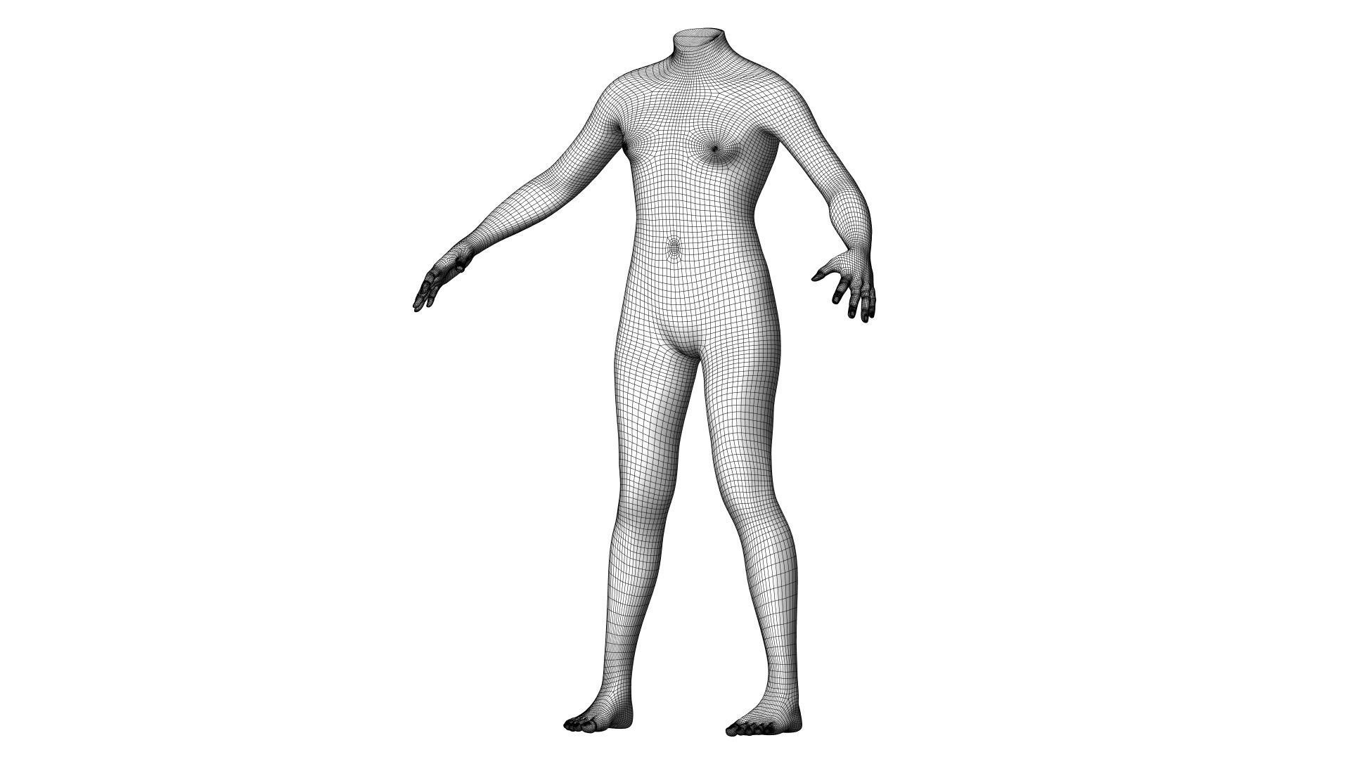 Character 18 High and Low-poly - Body male 3D model_3