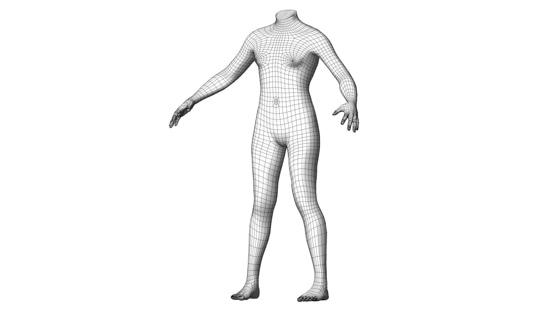 Character 18 High and Low-poly - Body male 3D model_4