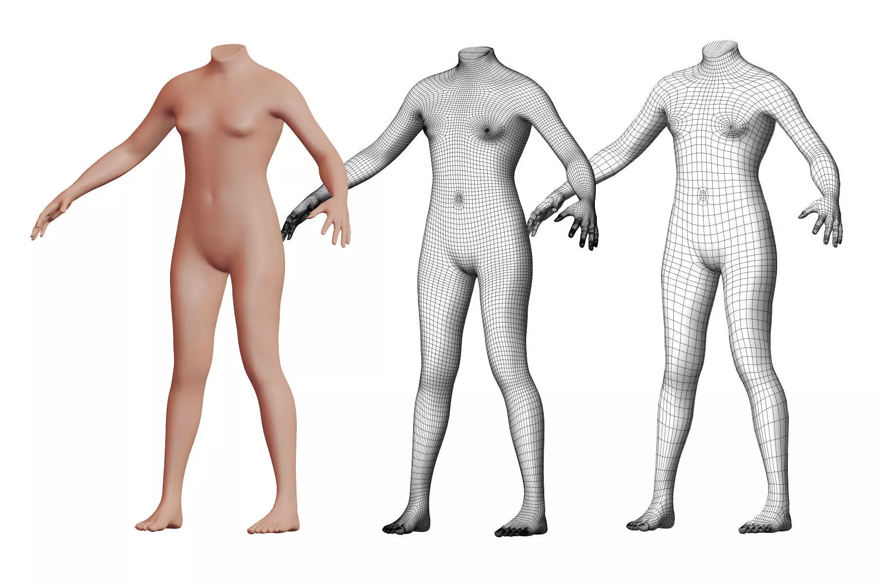 Character 18 High and Low-poly - Body male 3D model_0