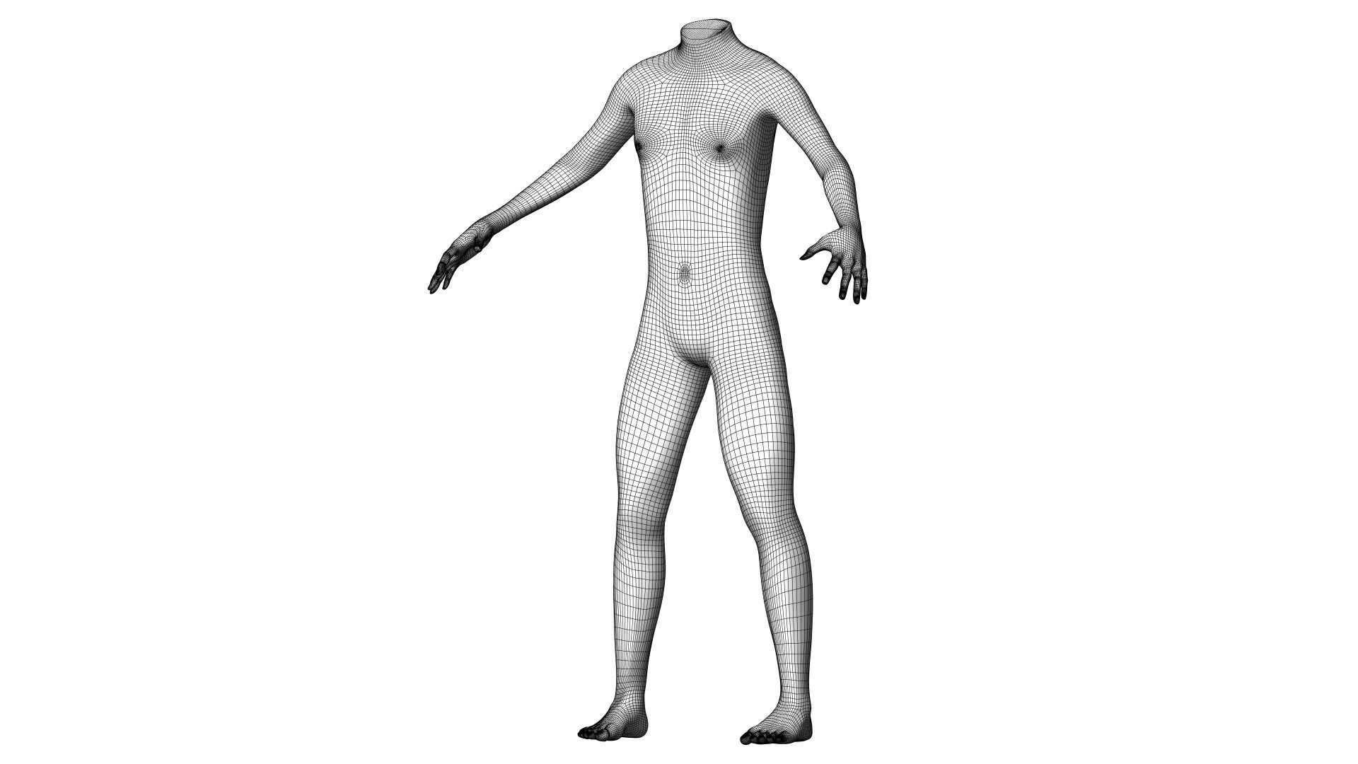 Character 21 High and Low-poly -  Body male 3D model_3