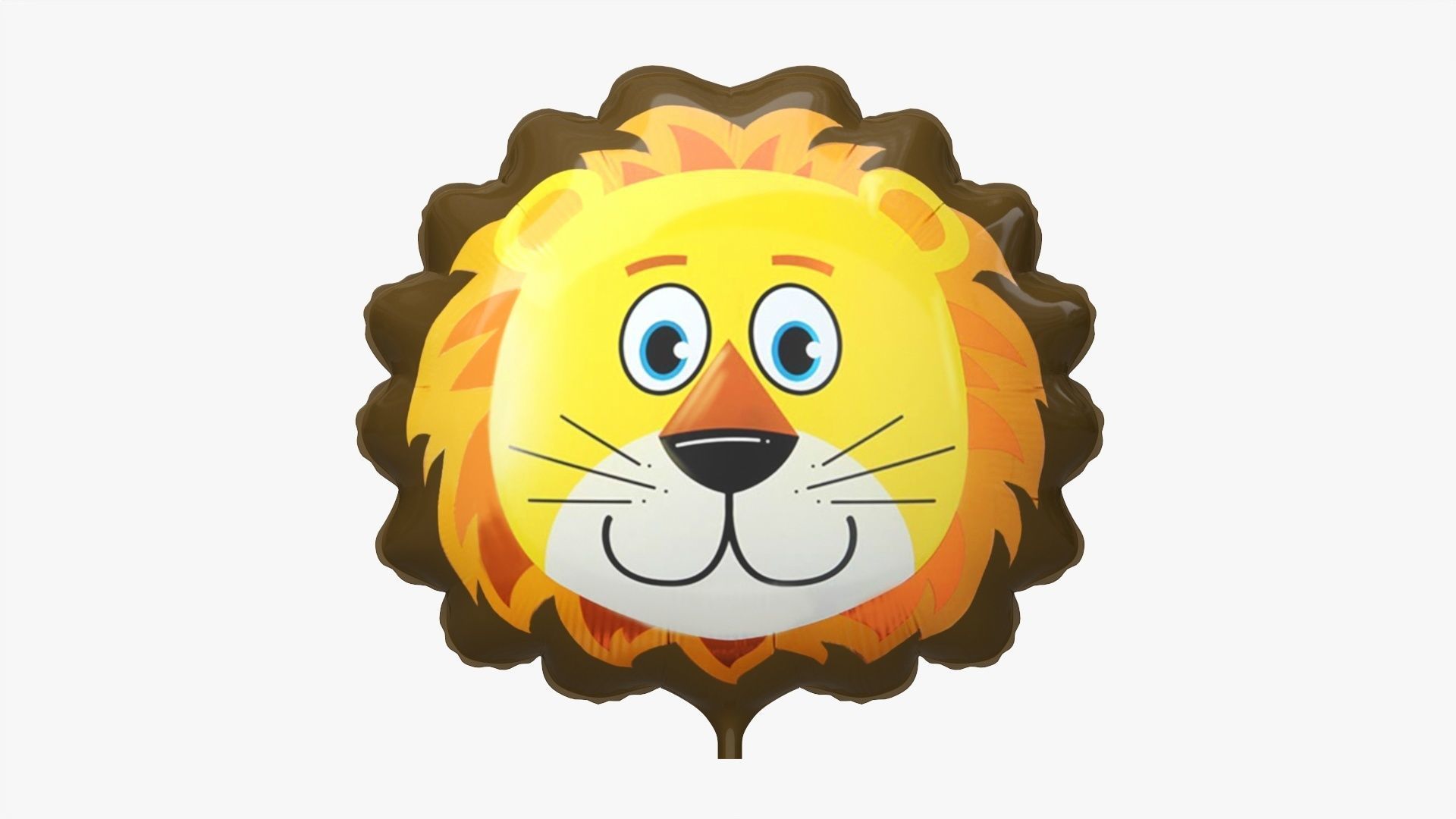 Foil decoration balloon 07 Lion 3D model_3