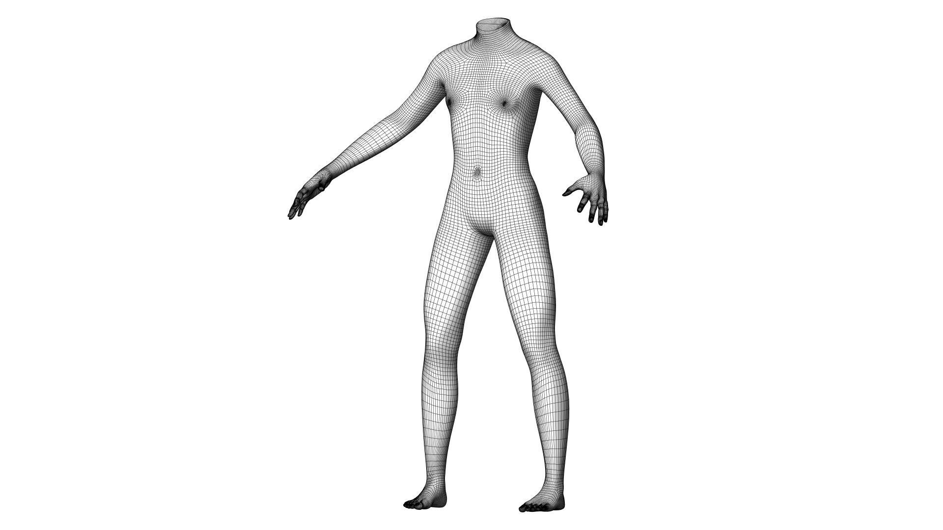 Character 23 High and Low-poly -  Body male 3D model_3