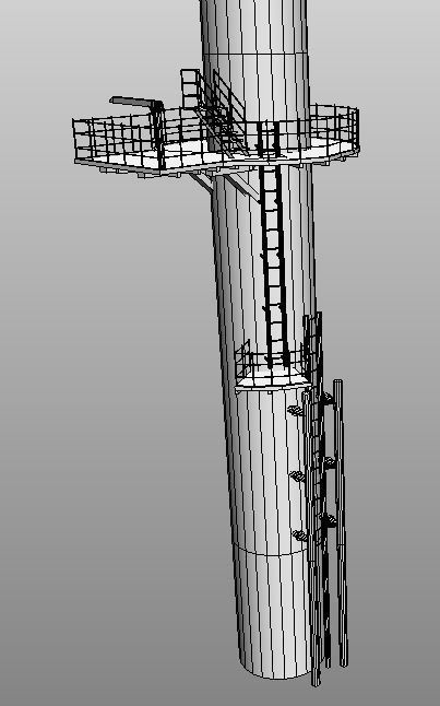 Offshore win turbine low-poly 3d model Low-poly 3D model_9