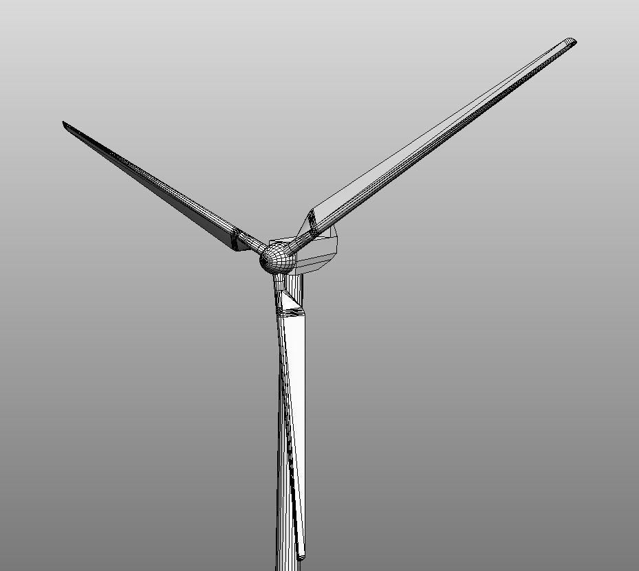 Offshore win turbine low-poly 3d model Low-poly 3D model_10