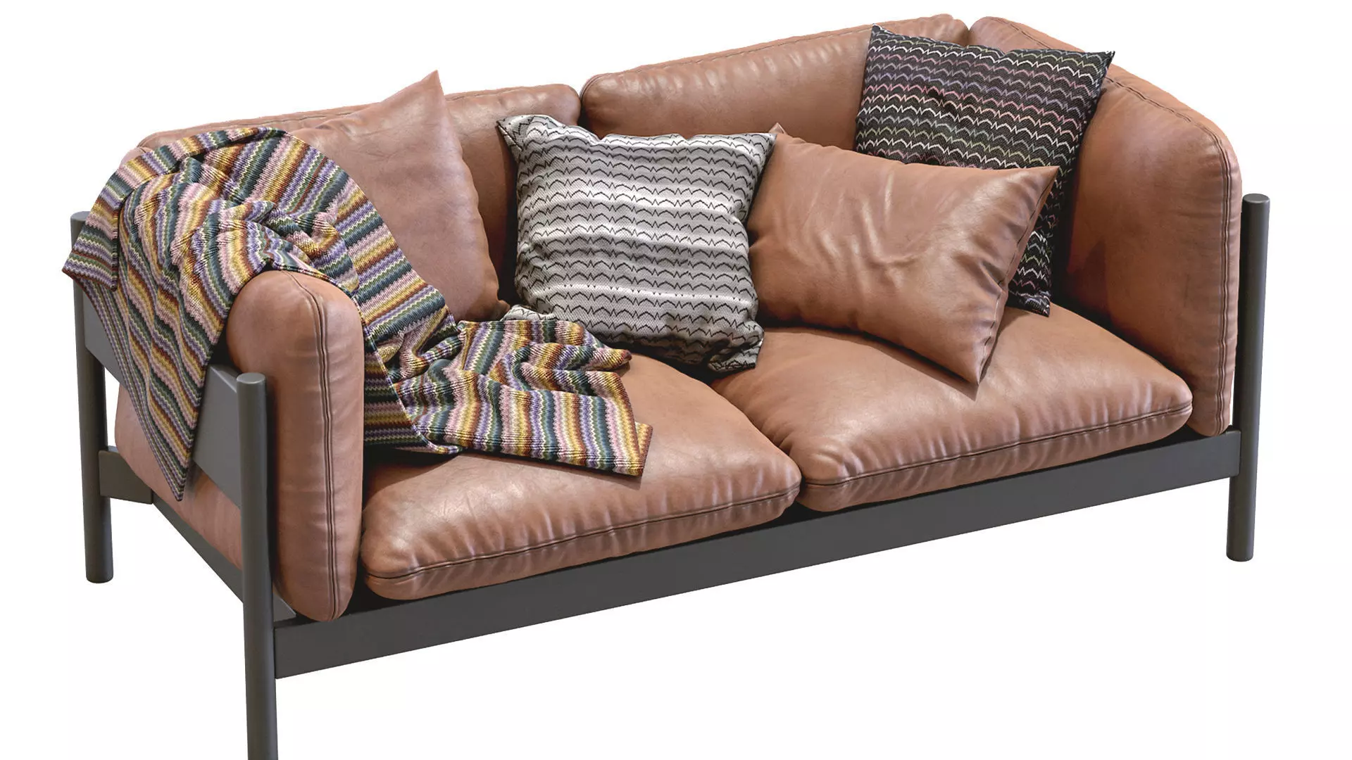 Arbour Leather sofa by HAY 3D model