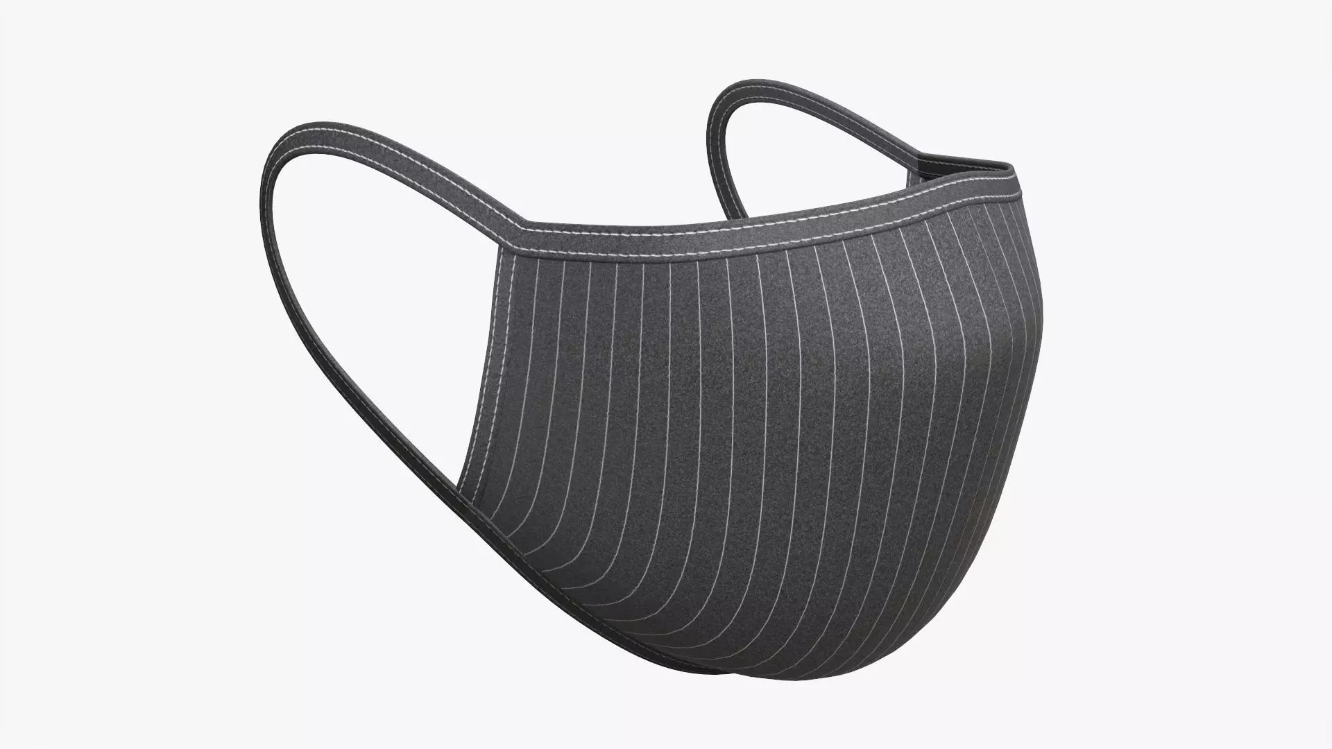 Fabric face mask 01 3D model