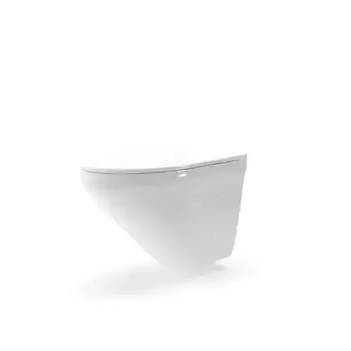 White Floating Toilet Bowl 3D model