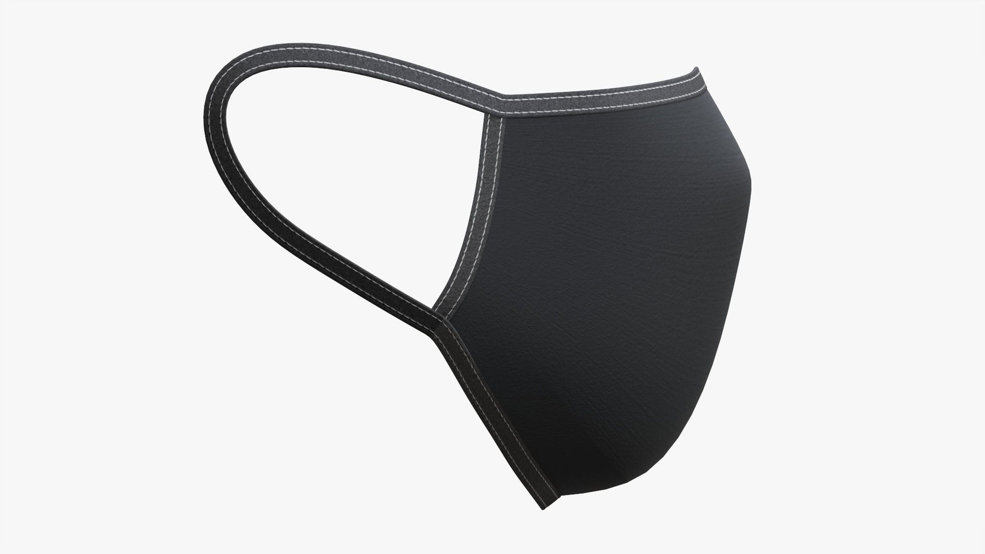 Fabric face mask 03 3D model_4