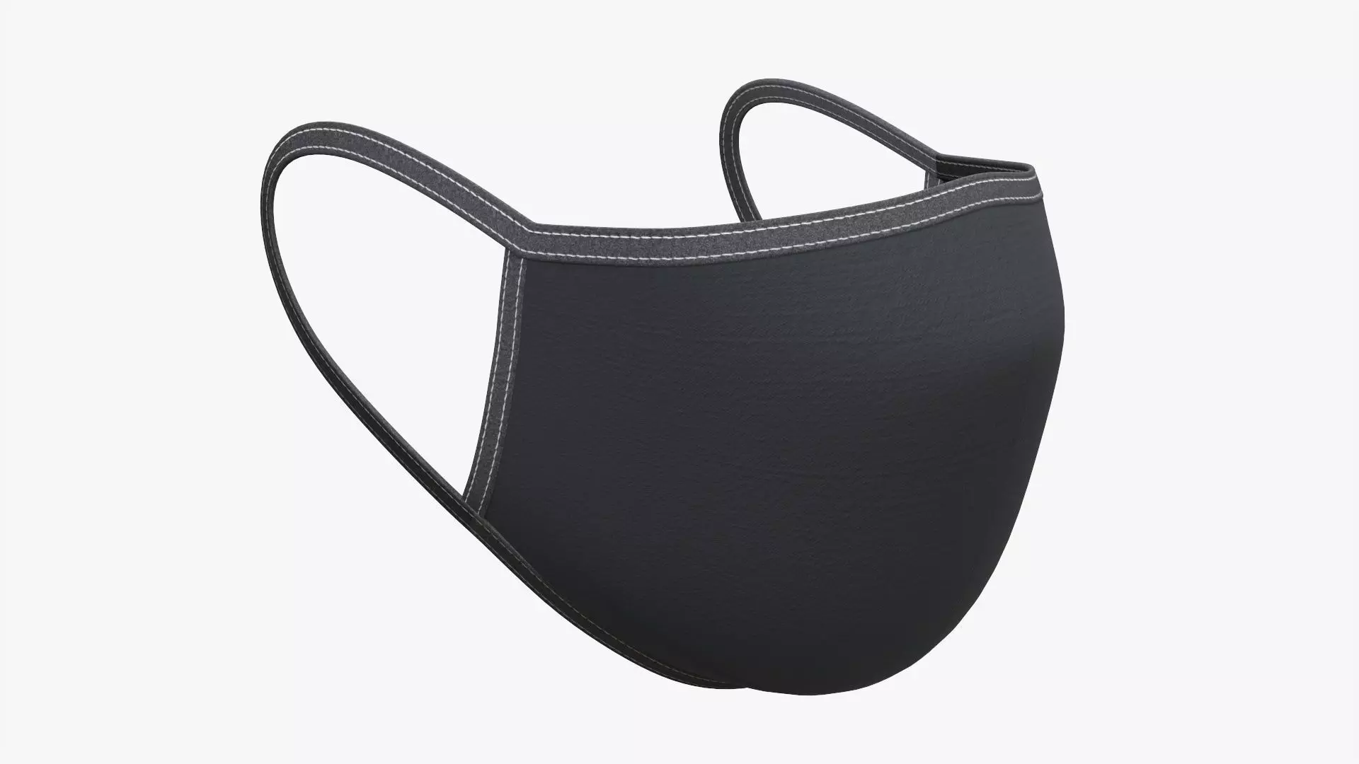 Fabric face mask 03 3D model_0