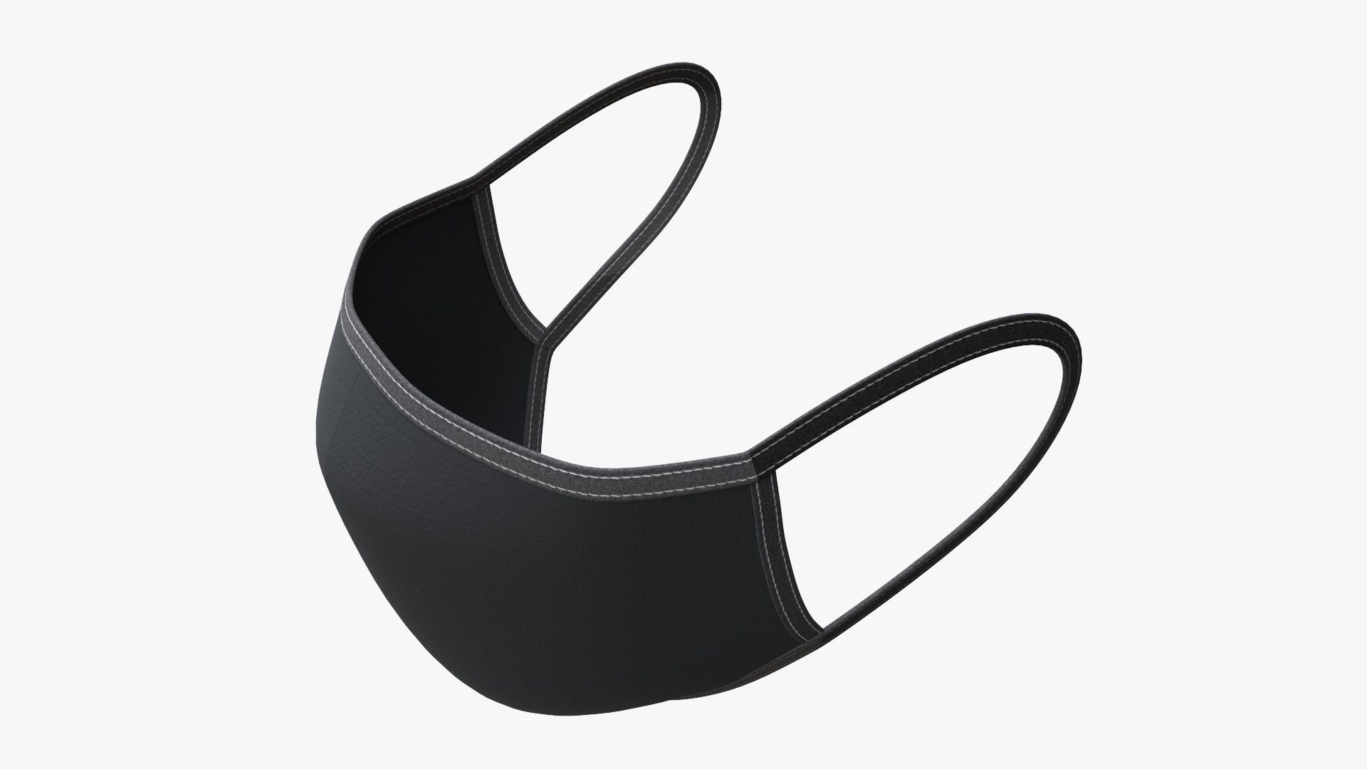 Fabric face mask 03 3D model_1