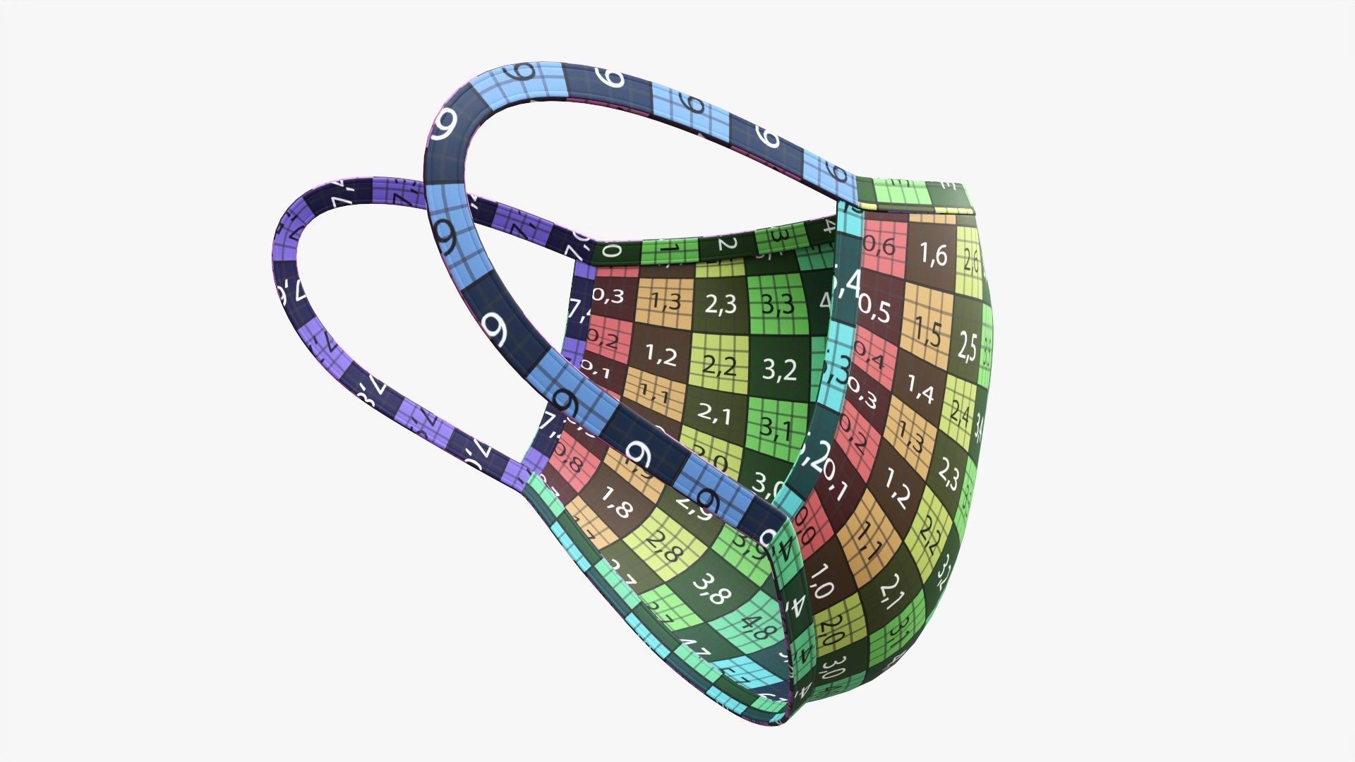 Fabric face mask 03 3D model_10