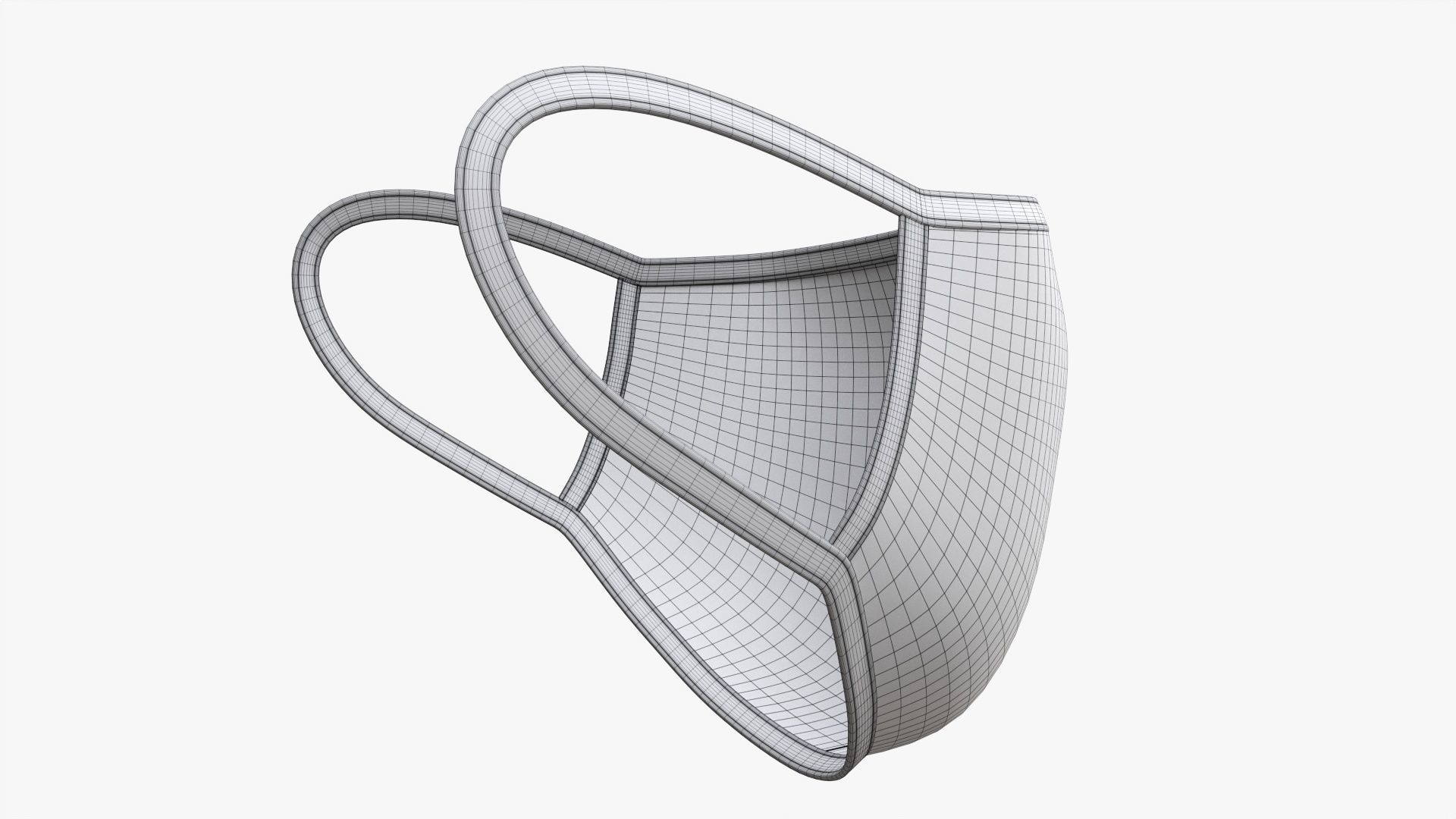 Fabric face mask 03 3D model_9