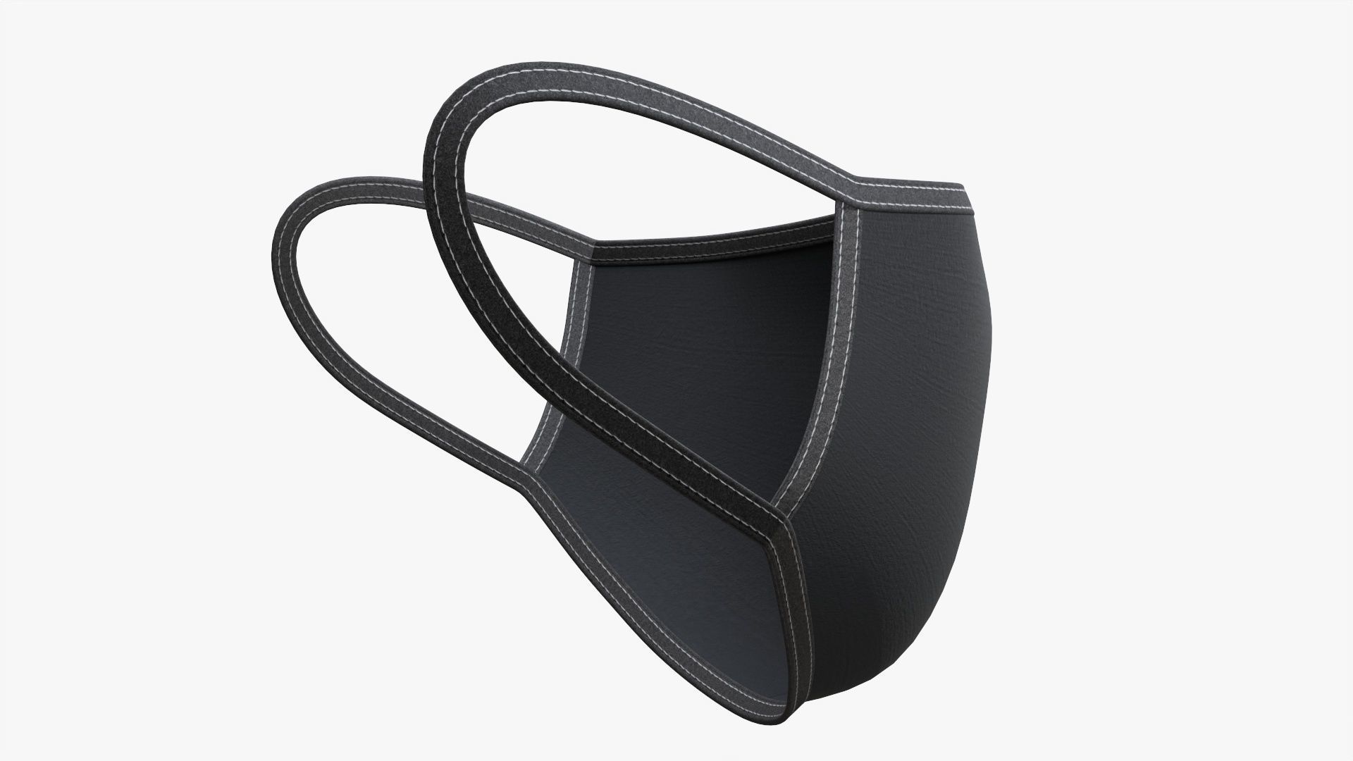 Fabric face mask 03 3D model_2