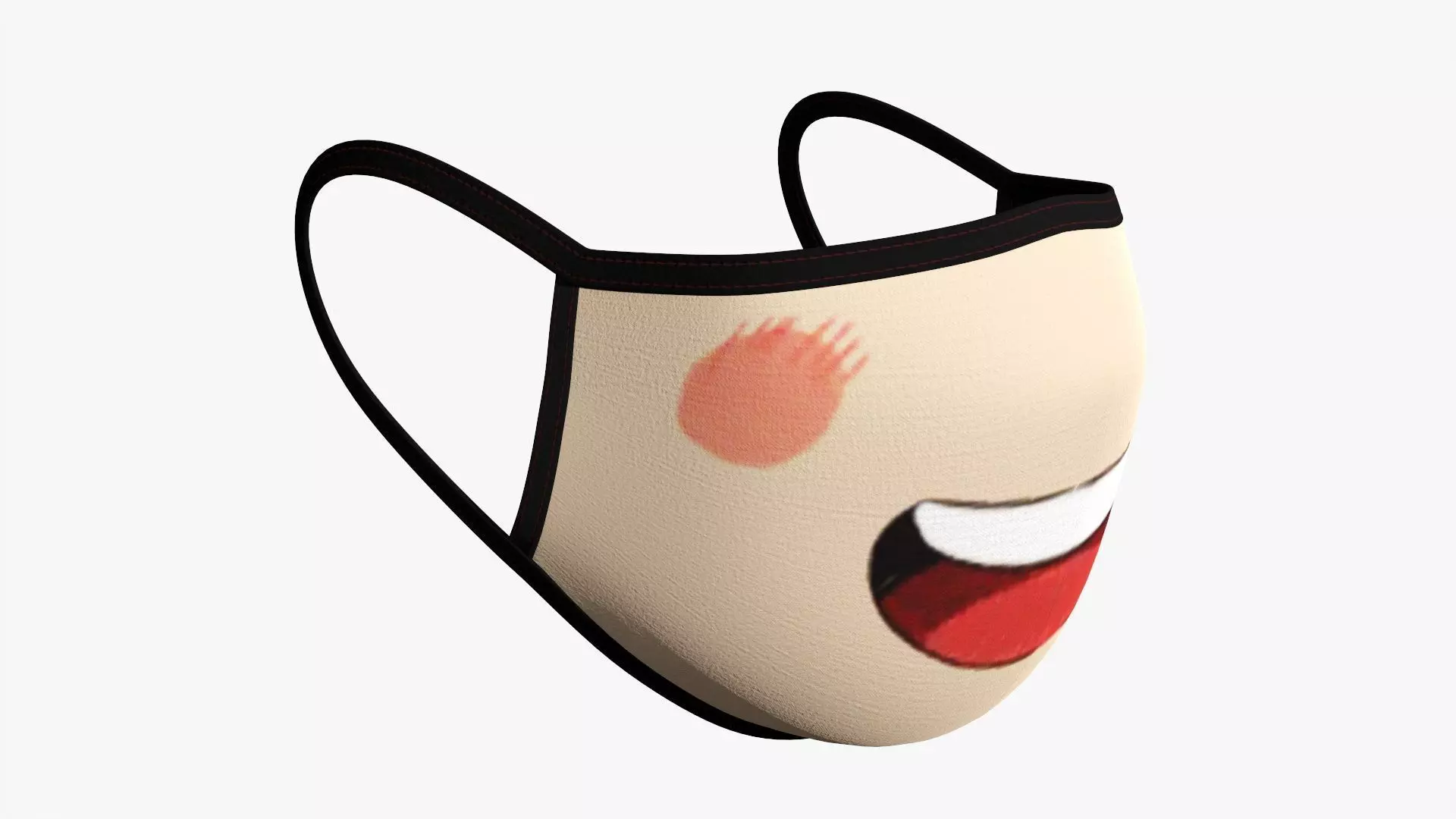 Fabric face mask 04 3D model