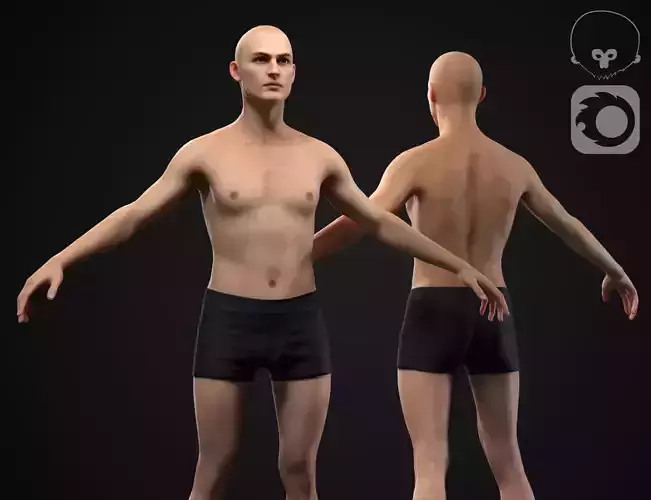 Man body Low-poly 3D model