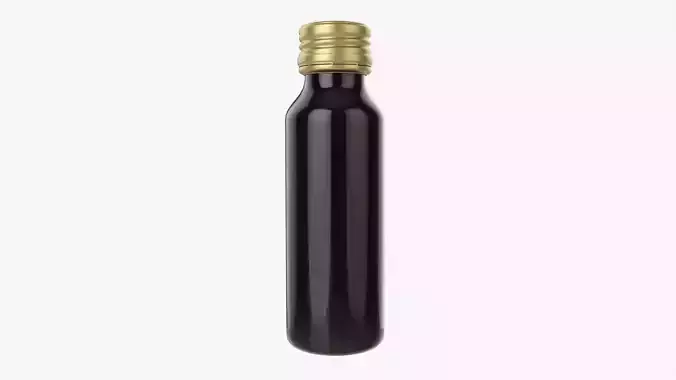 Glass bottle mockup 01 3D model