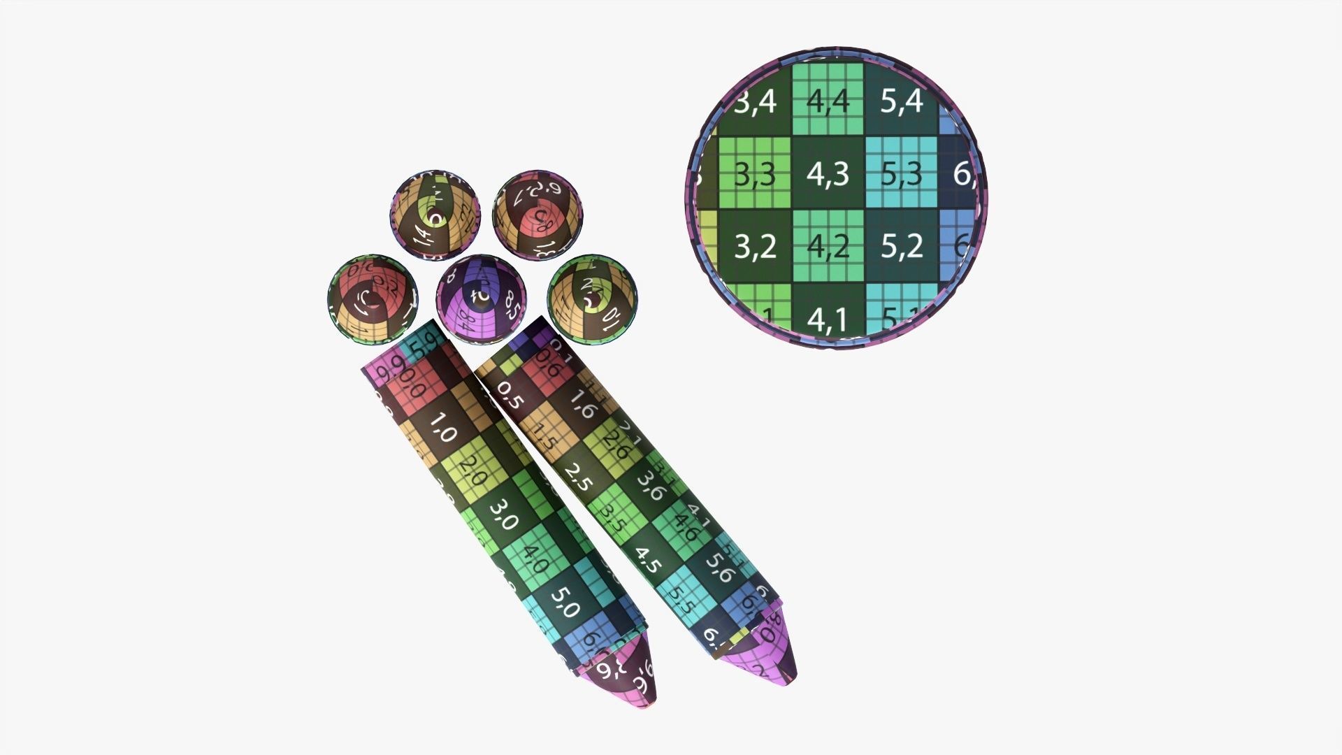 Large crayons in a metal tube box 3D model_14