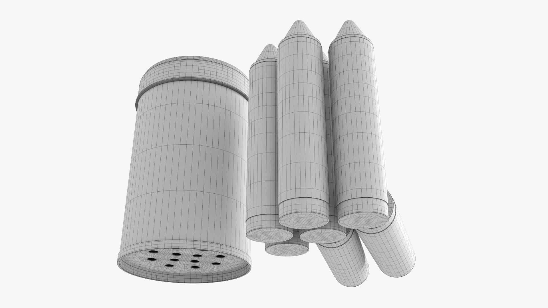 Large crayons in a metal tube box 3D model_8