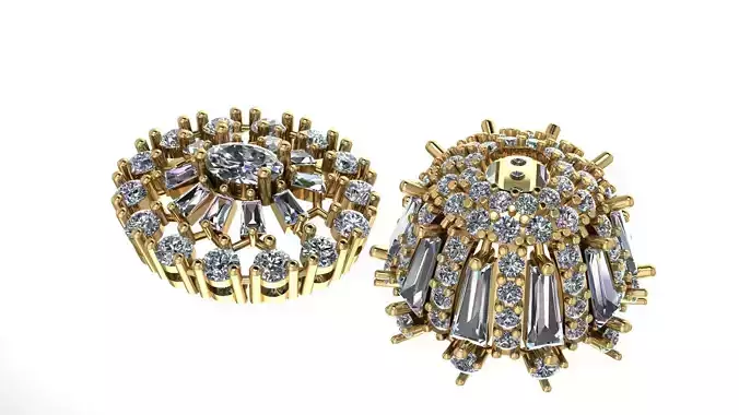 EARINGS pair of earrings gold with diamonds