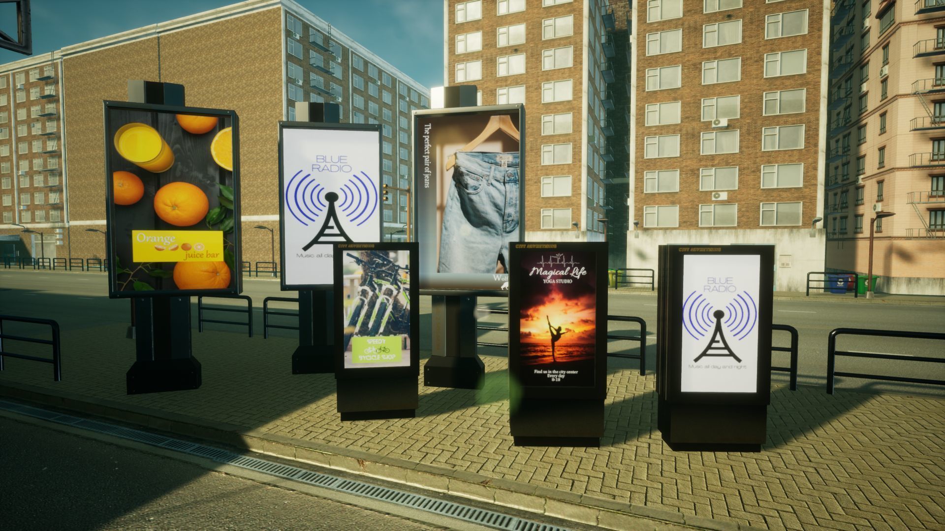 Advertising Panels 6 Unreal Engine Low-poly 3D model_2