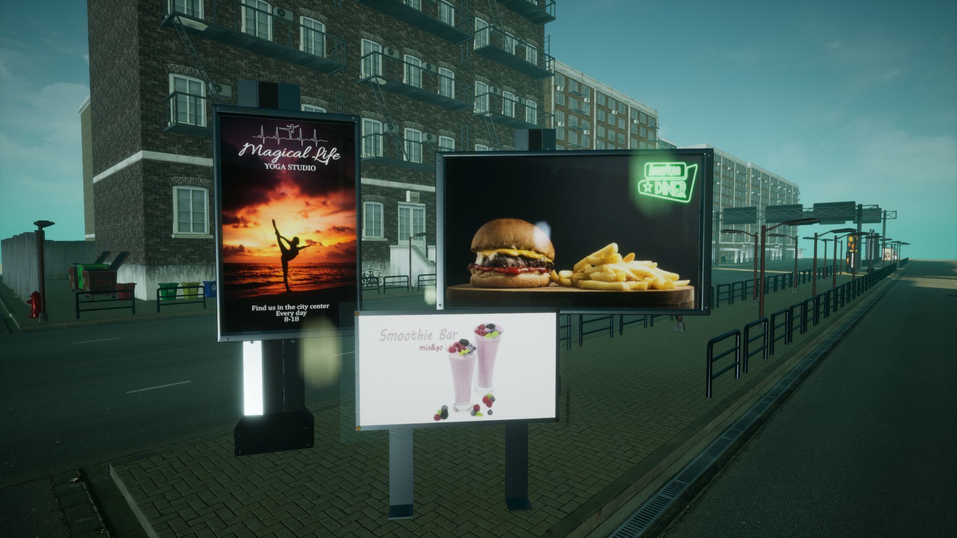Advertising Panels 6 Unreal Engine Low-poly 3D model_9