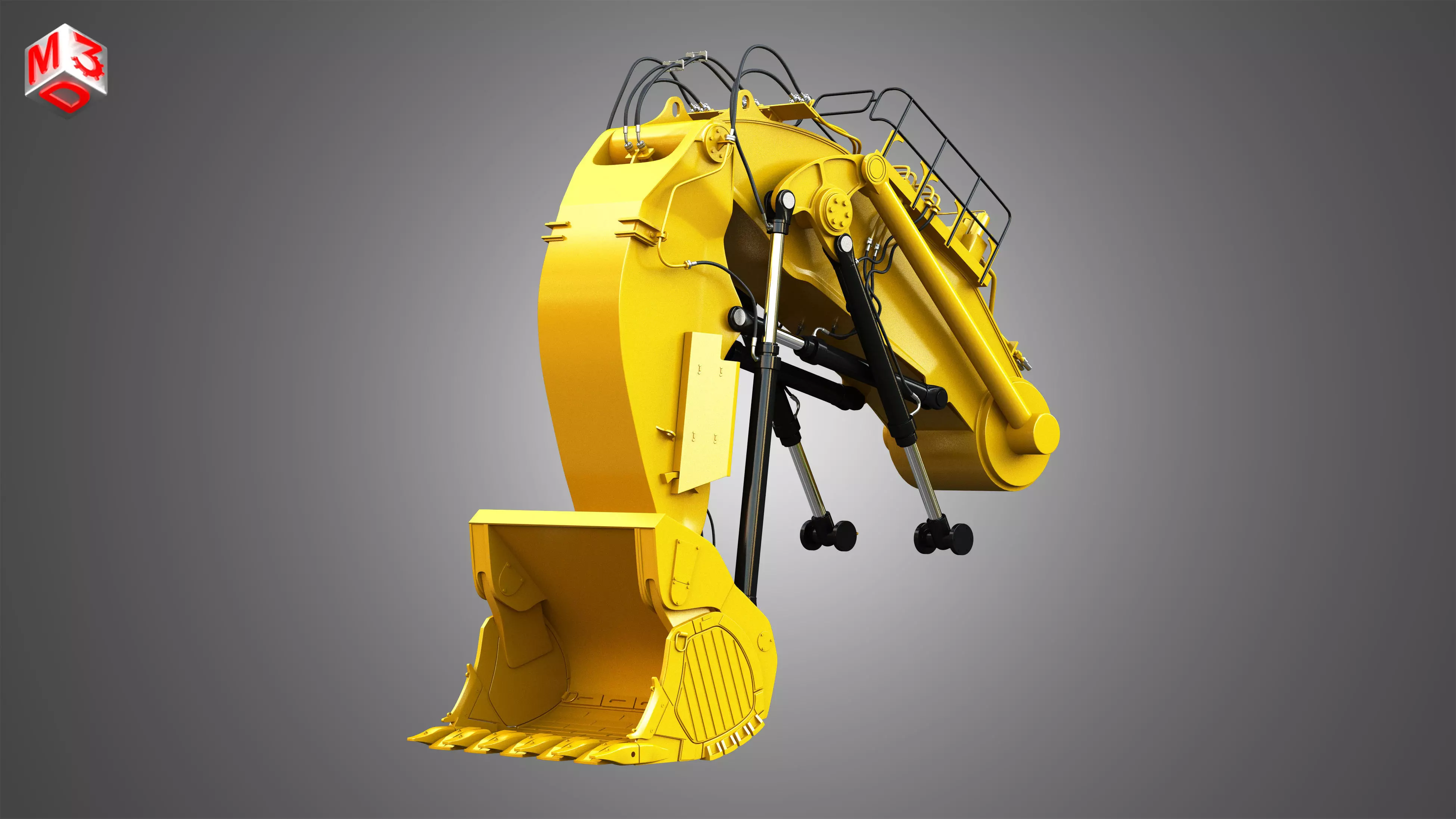 Hydraulic Shovel arm and Bucket  - 6030 FS 3D model_0