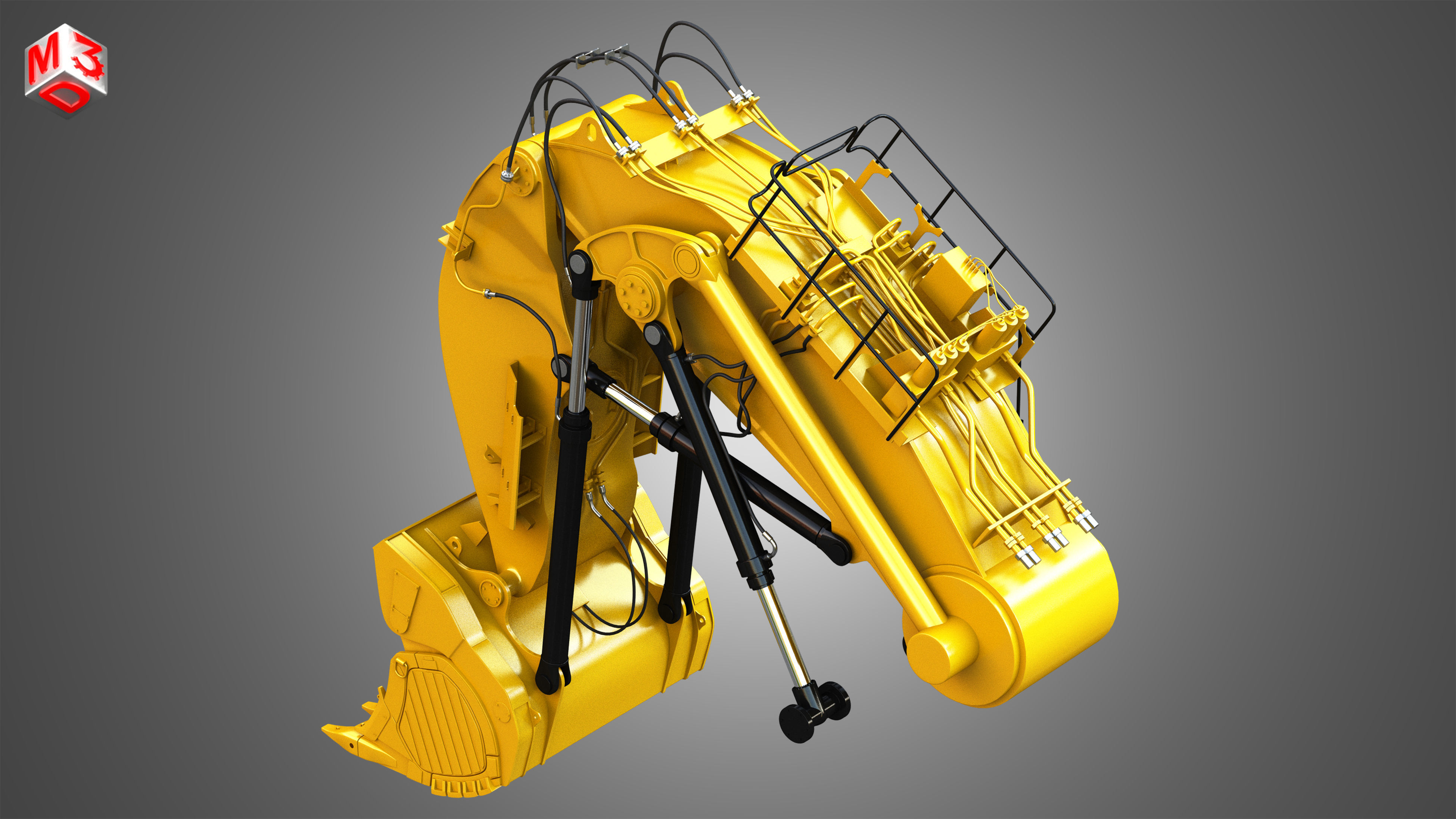 Hydraulic Shovel arm and Bucket  - 6030 FS 3D model_10
