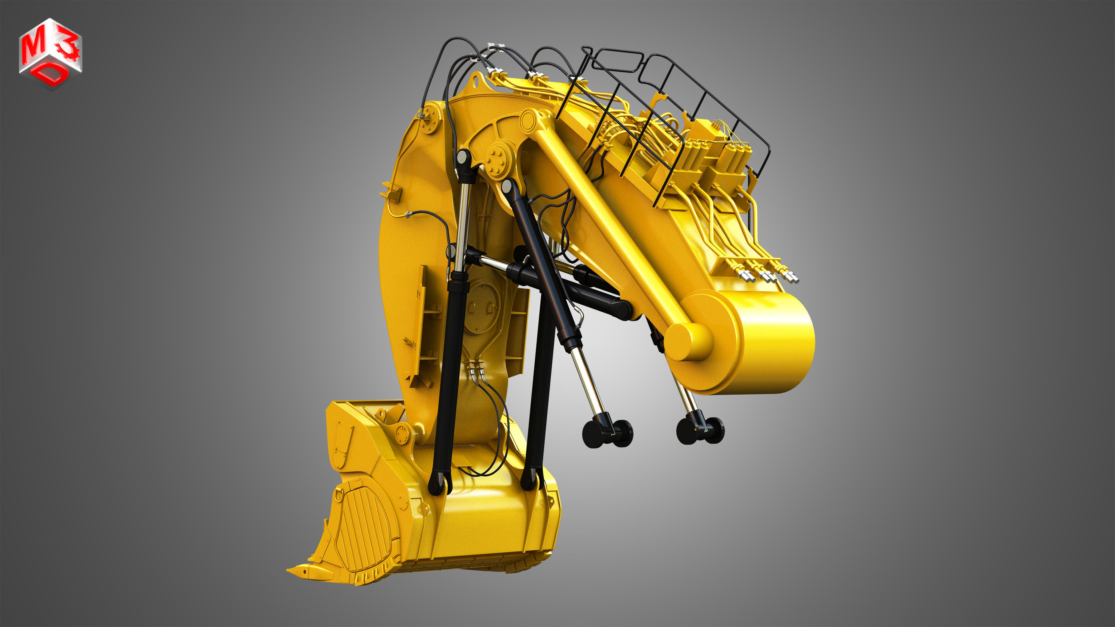 Hydraulic Shovel arm and Bucket  - 6030 FS 3D model_4