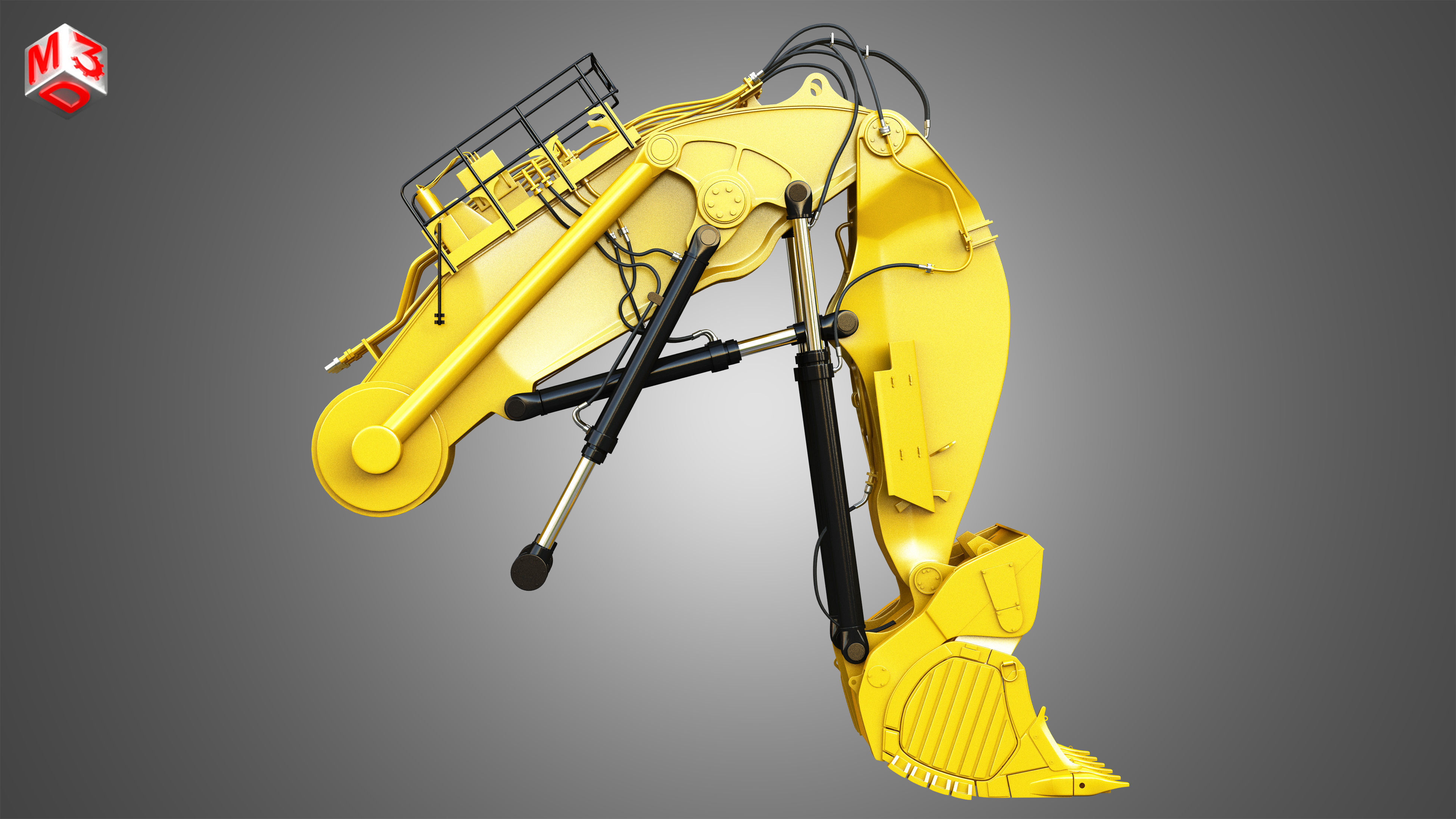 Hydraulic Shovel arm and Bucket  - 6030 FS 3D model_6