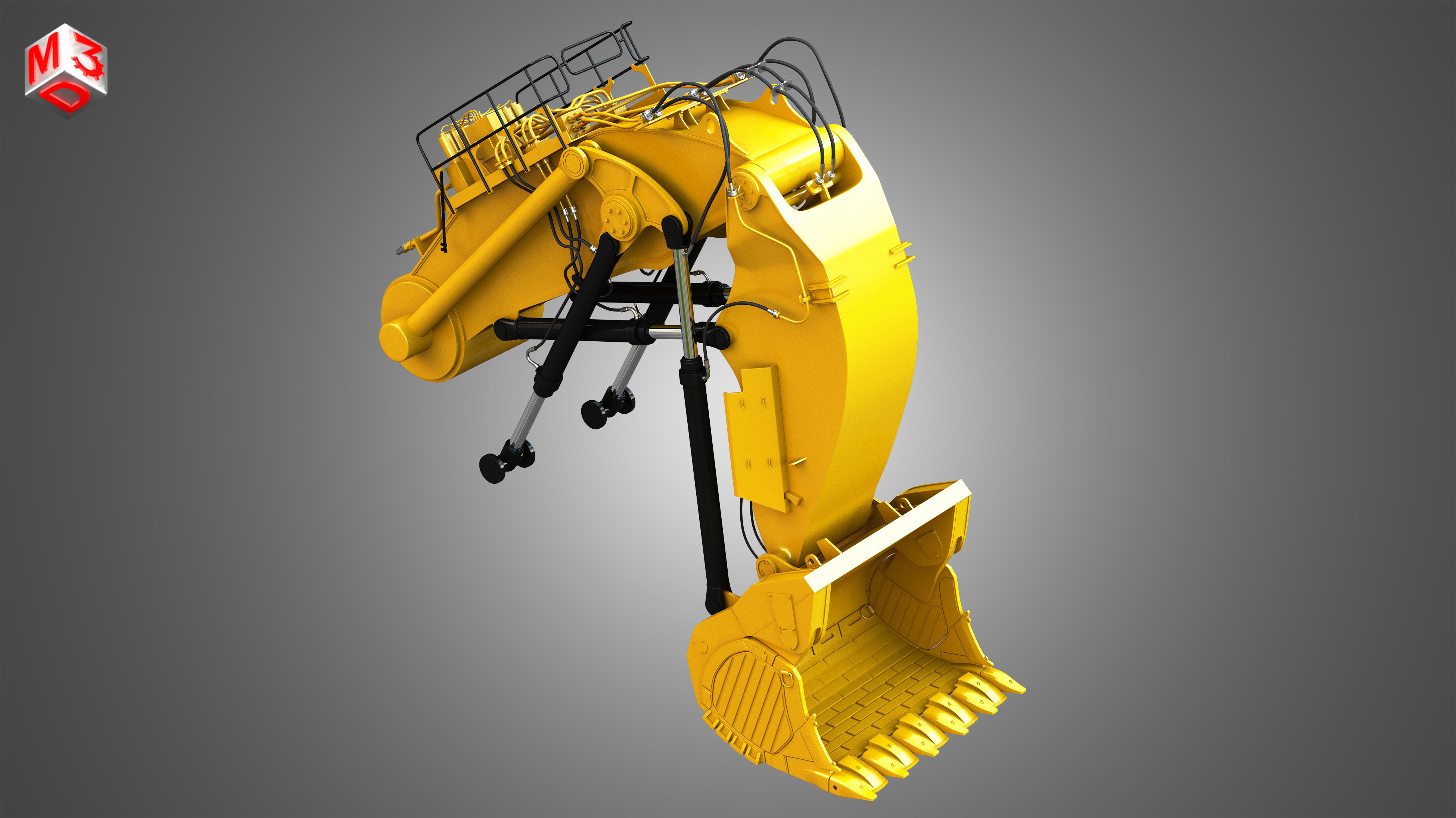 Hydraulic Shovel arm and Bucket  - 6030 FS 3D model_9