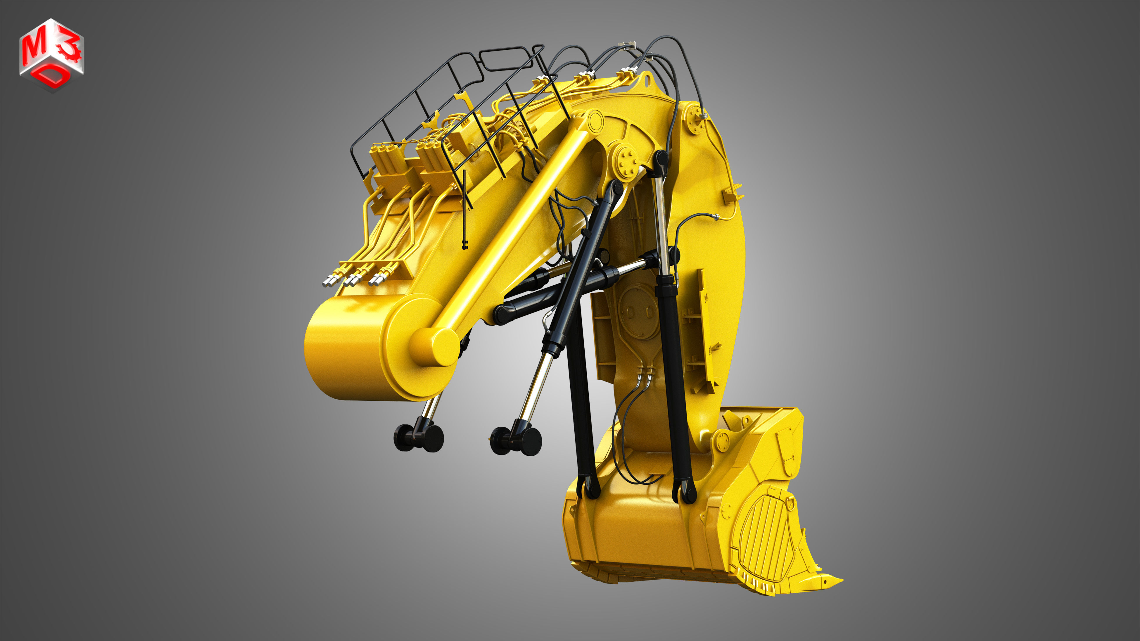Hydraulic Shovel arm and Bucket  - 6030 FS 3D model_2