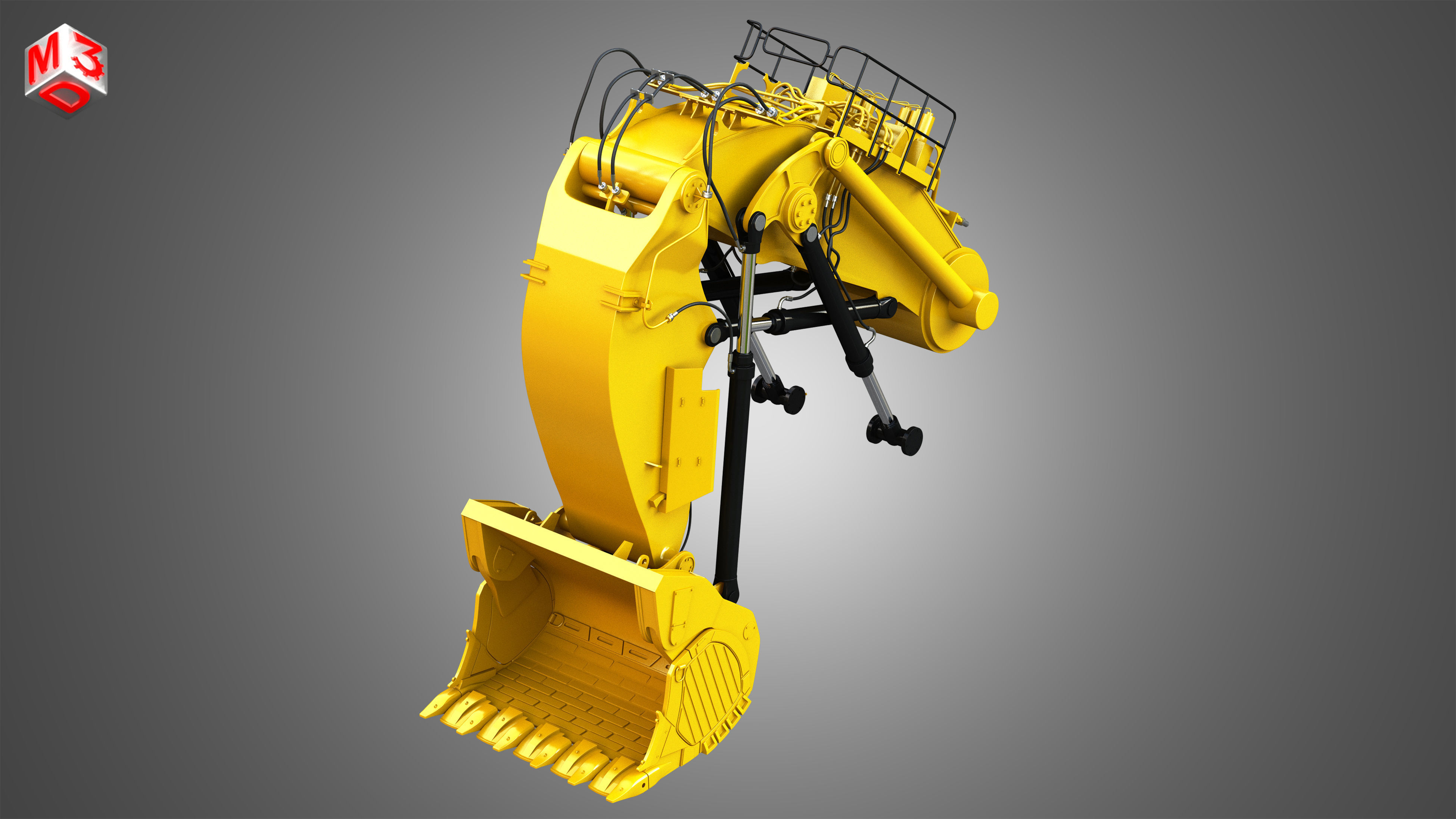 Hydraulic Shovel arm and Bucket  - 6030 FS 3D model_7