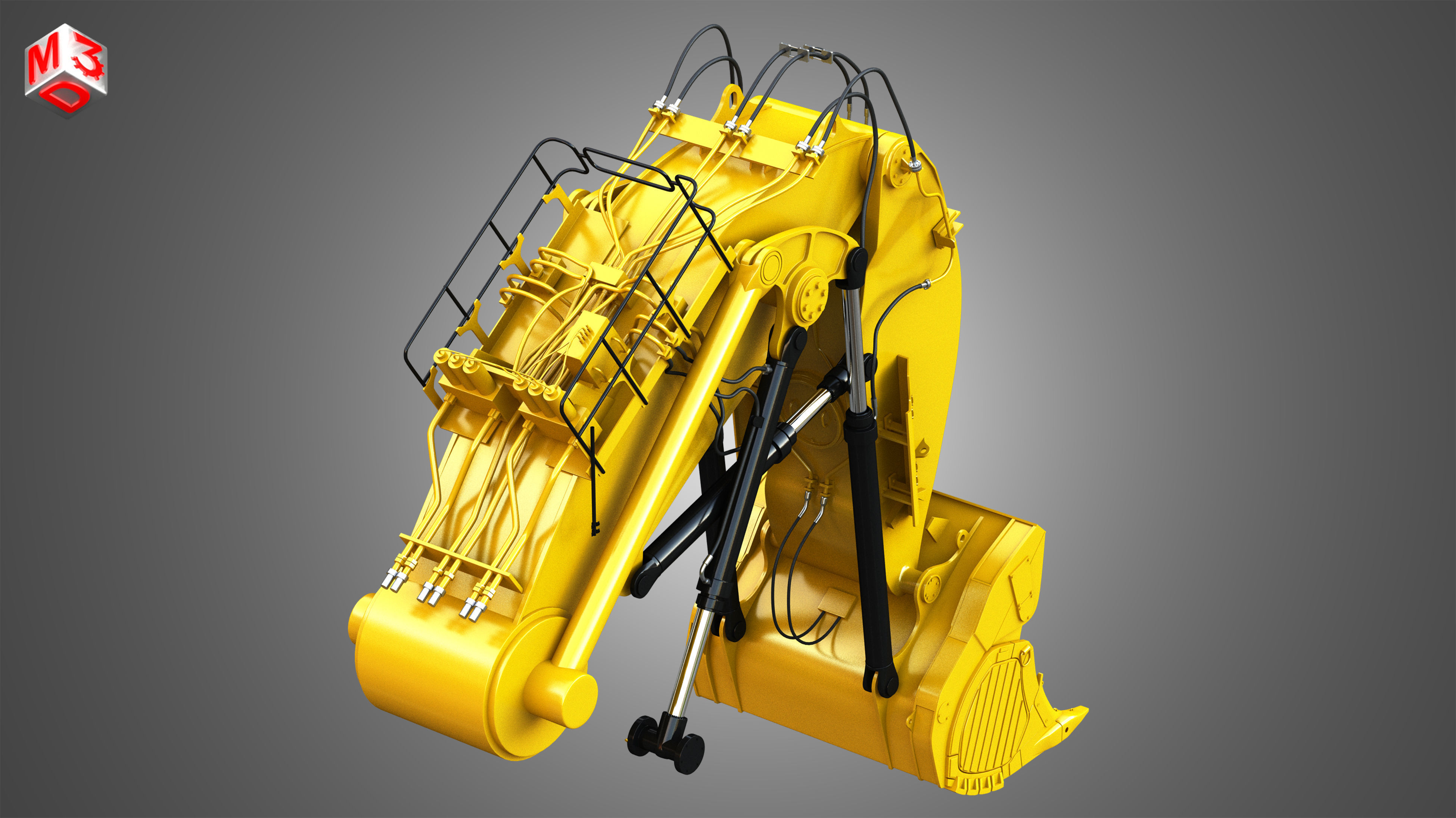 Hydraulic Shovel arm and Bucket  - 6030 FS 3D model_8