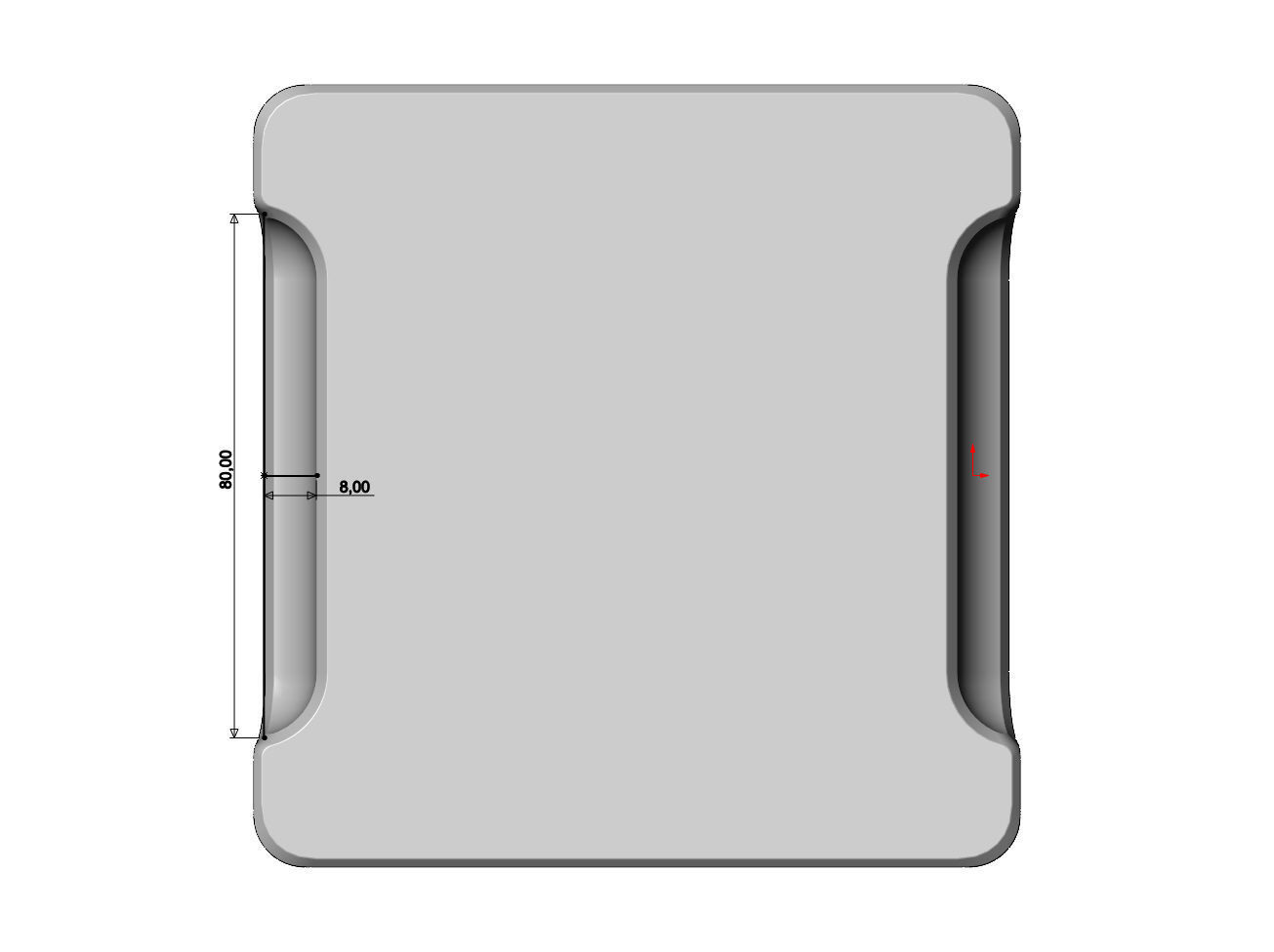 Square 3 pockets serving tray relief  3D print model_10