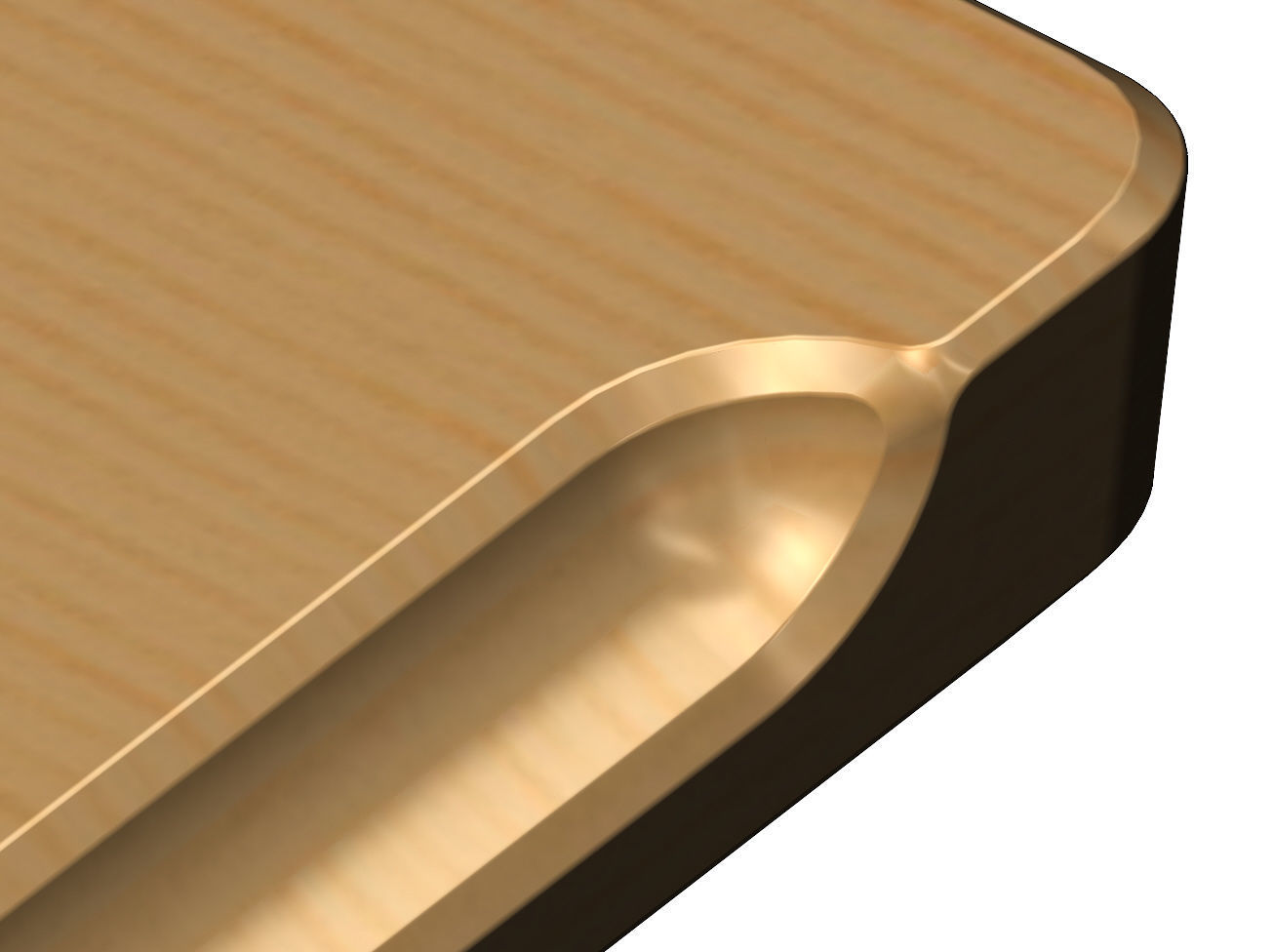 Square 3 pockets serving tray relief  3D print model_5