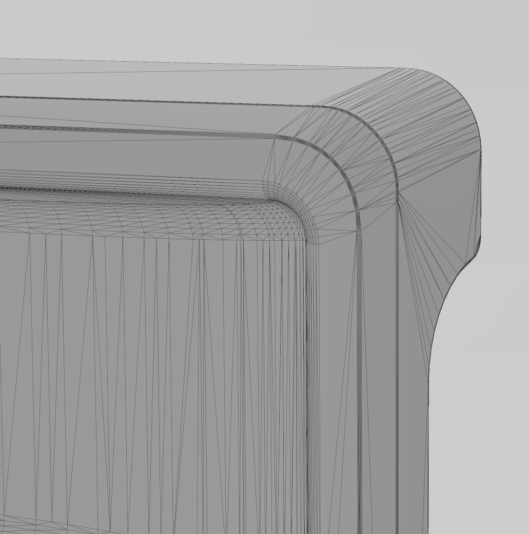 Square 3 pockets serving tray relief  3D print model_13