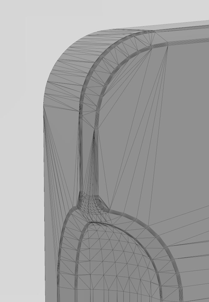 Square 3 pockets serving tray relief  3D print model_15